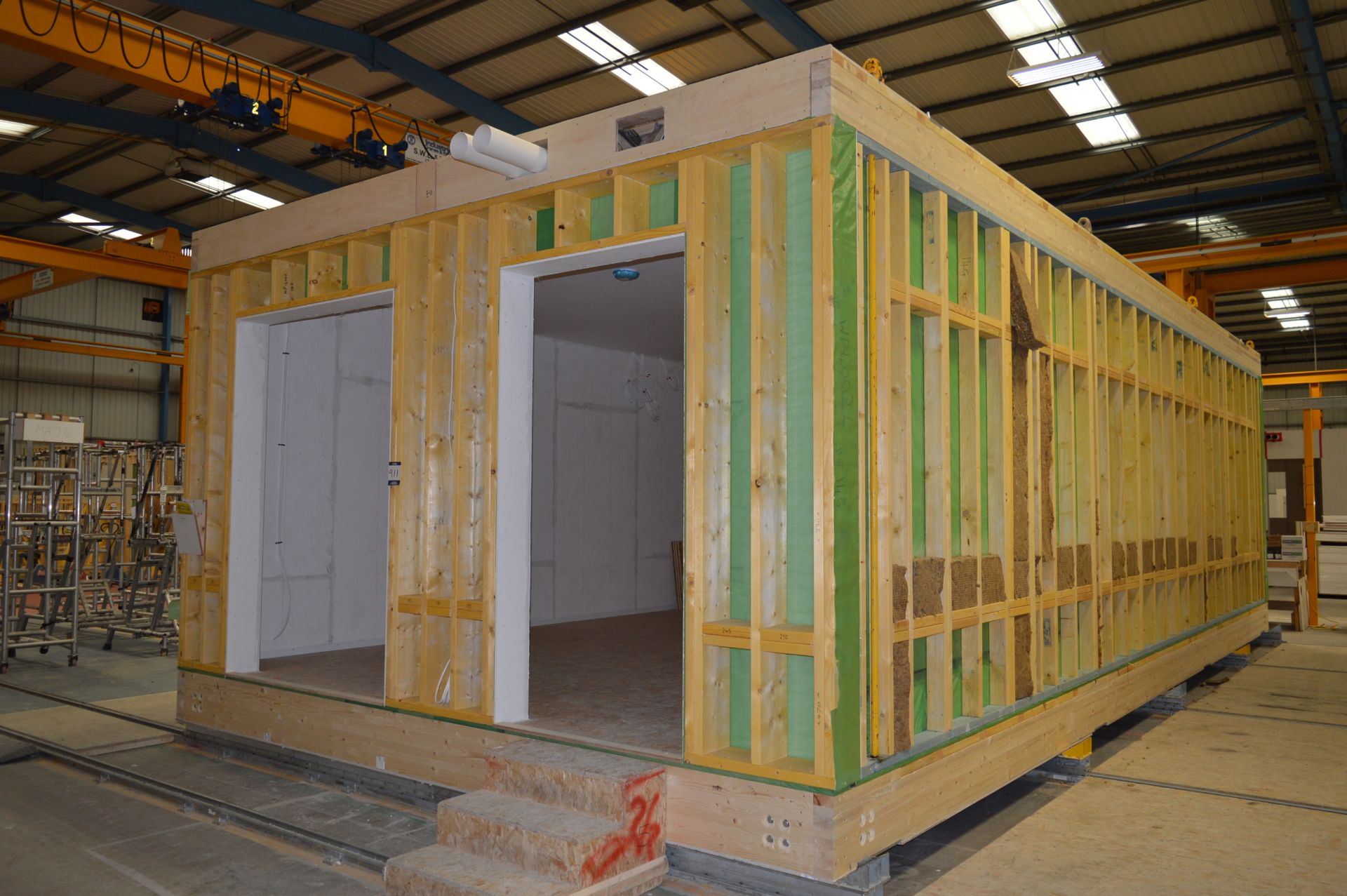 Housing pod, approx. 10.7m x 5.0m x 3.3m high