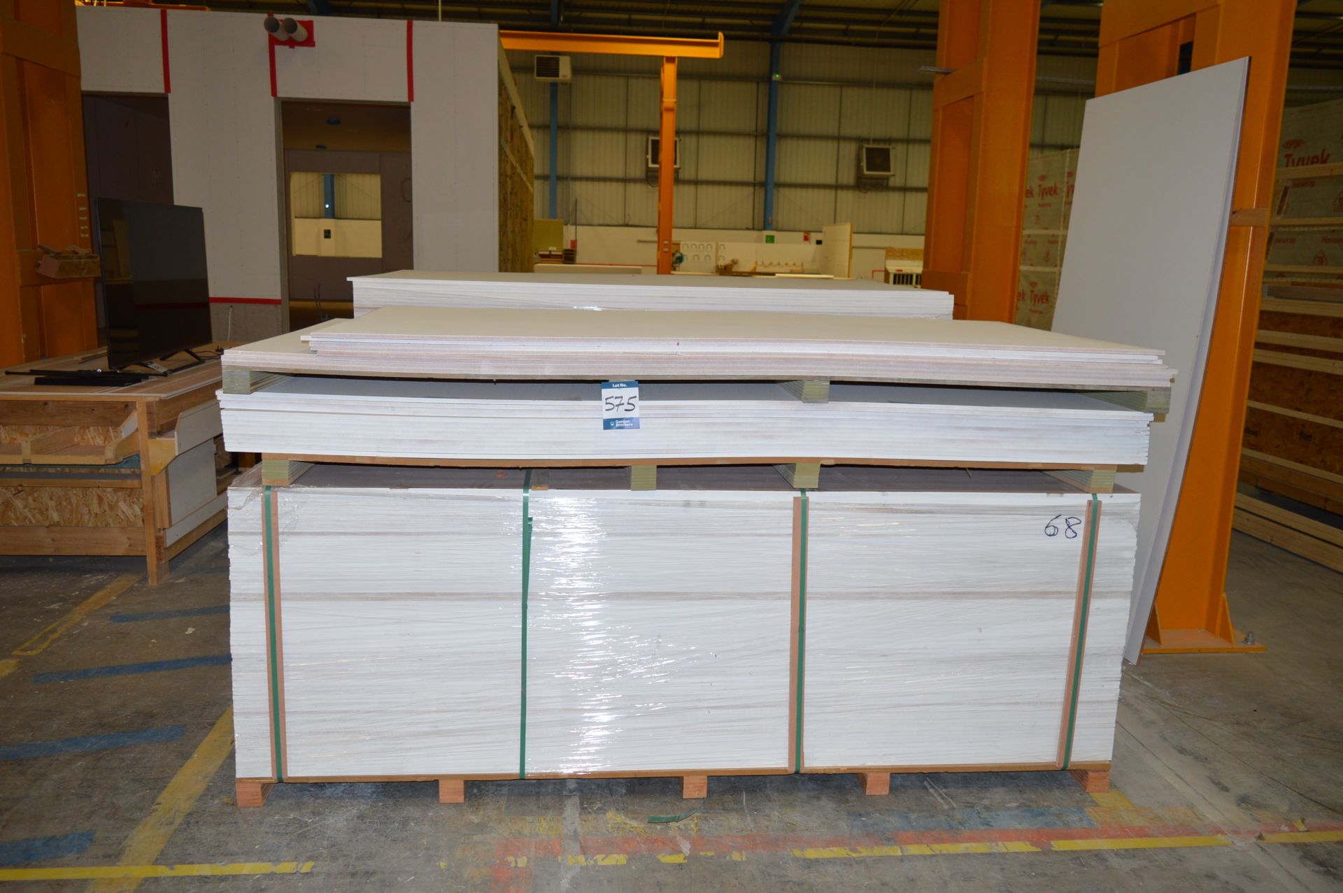 Approx. 245x (no.) various primed FR boards, 12mm thick