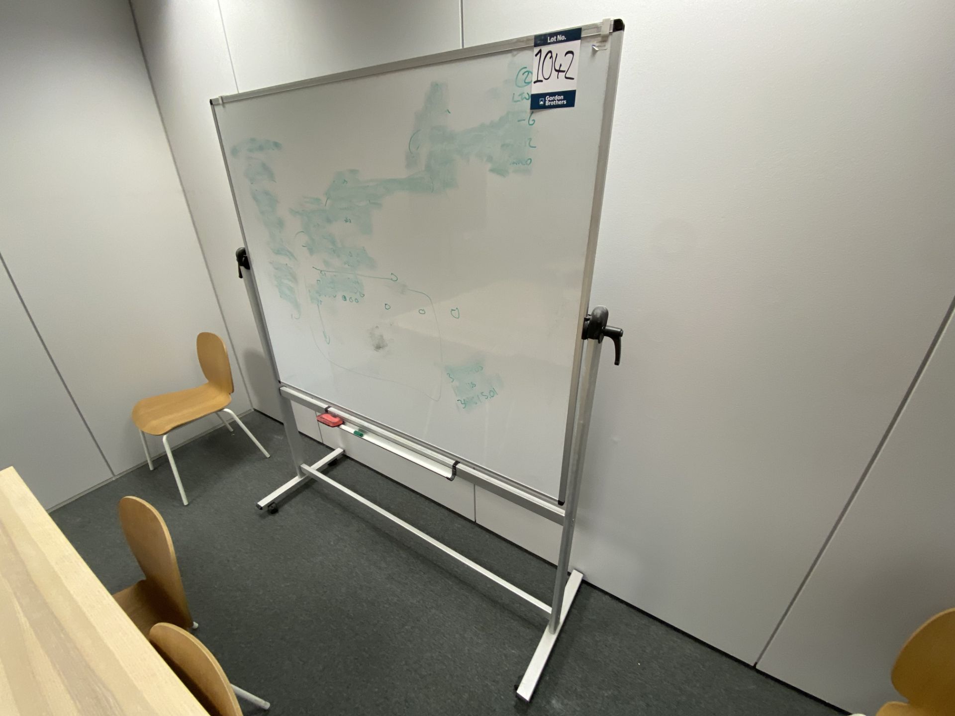 Lot comprisng: a freestanding whiteboard