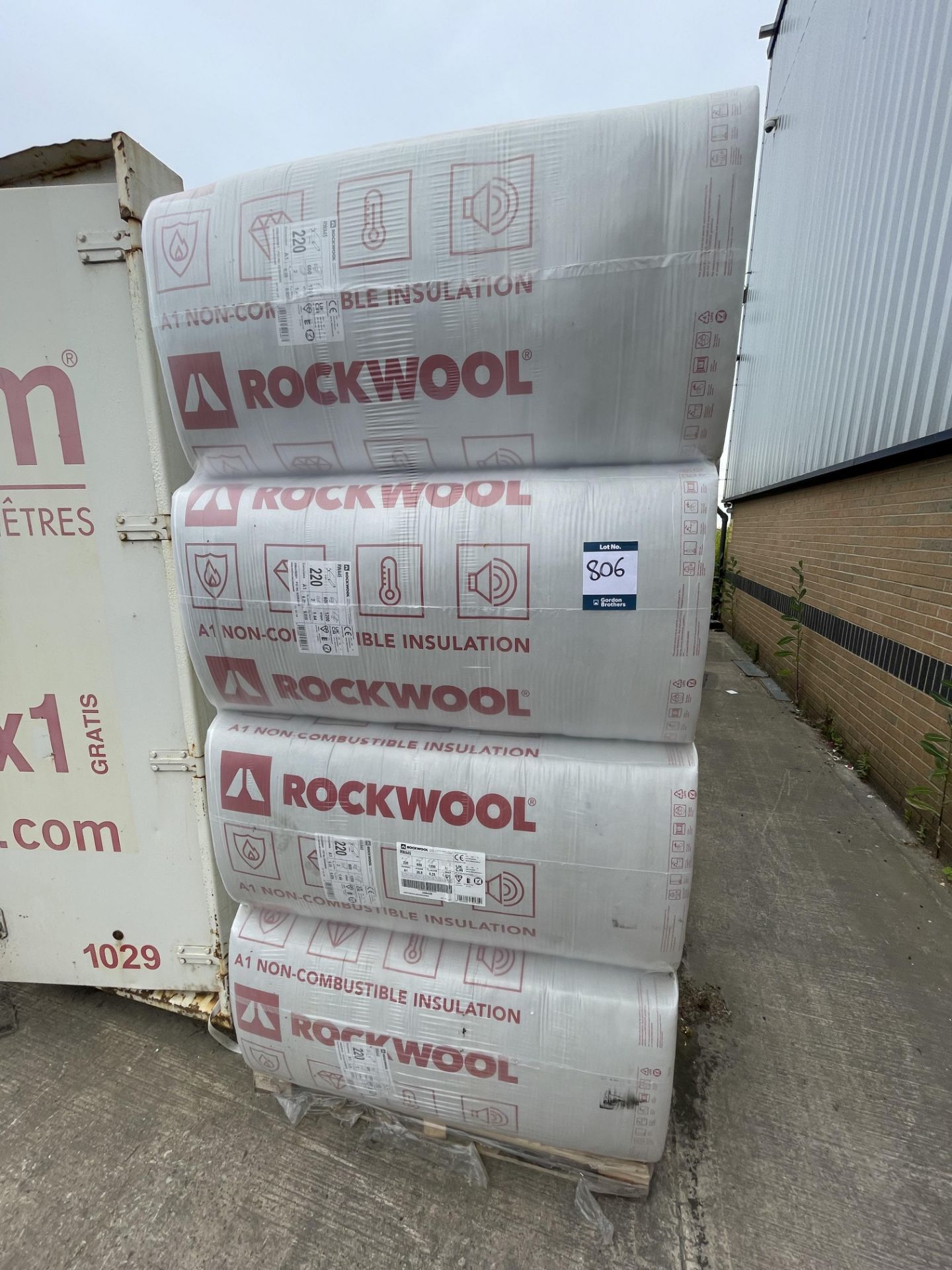 7x Pallets of Rockwool RWA45 220x600x1200mm 1.44M2/Pack Insulation