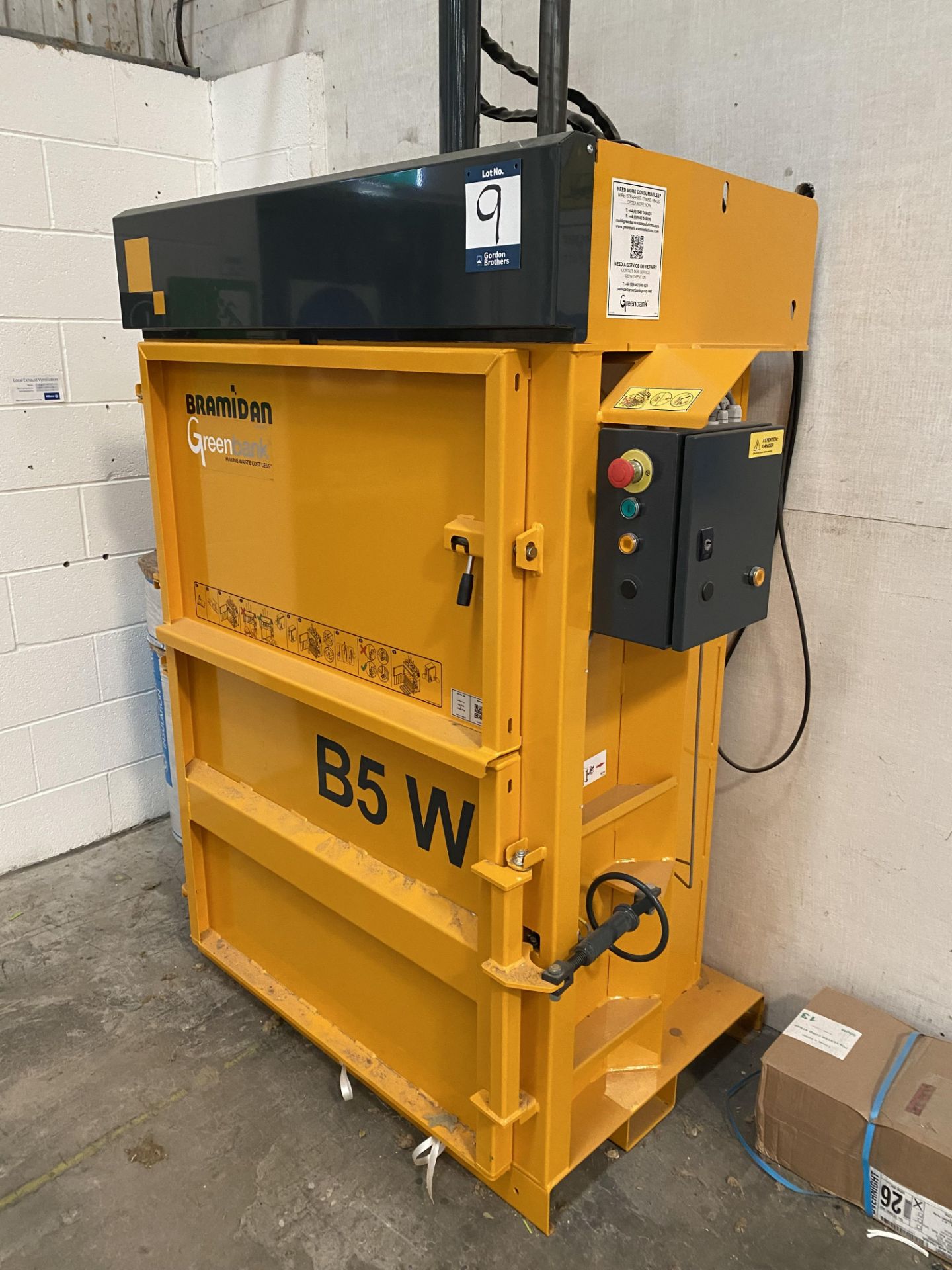 Bramidan model B5W waste compactor / baler, serial No. PV8437904 (2021) - Image 2 of 5