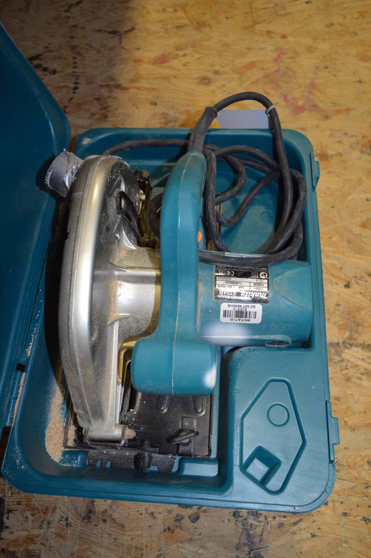 Makita, circular saw, Model 5704R, 110v with carry case - Image 2 of 2