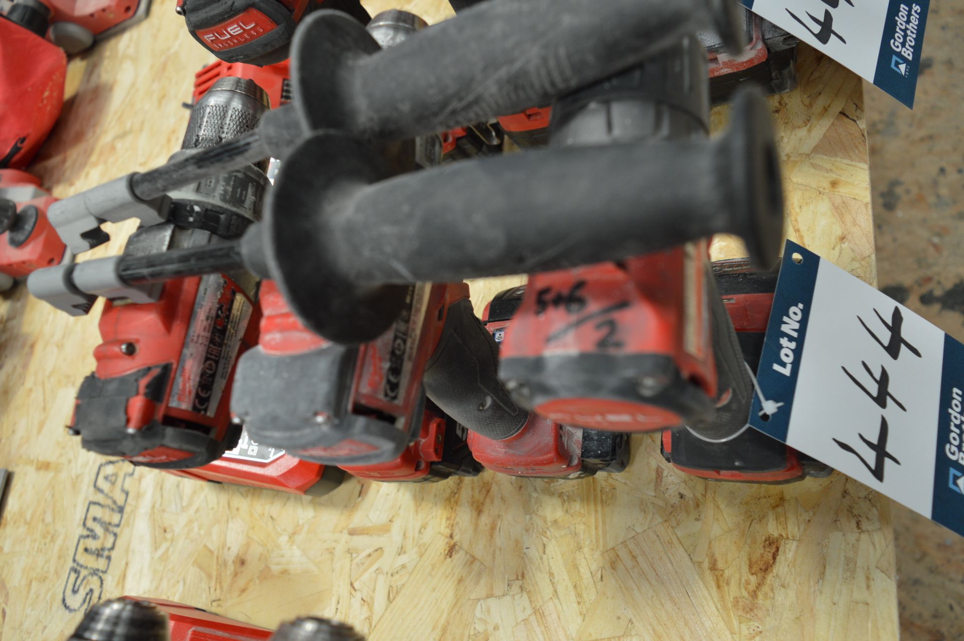 3x (no.) various Milwaukee, 18v drills each with battery and one charger