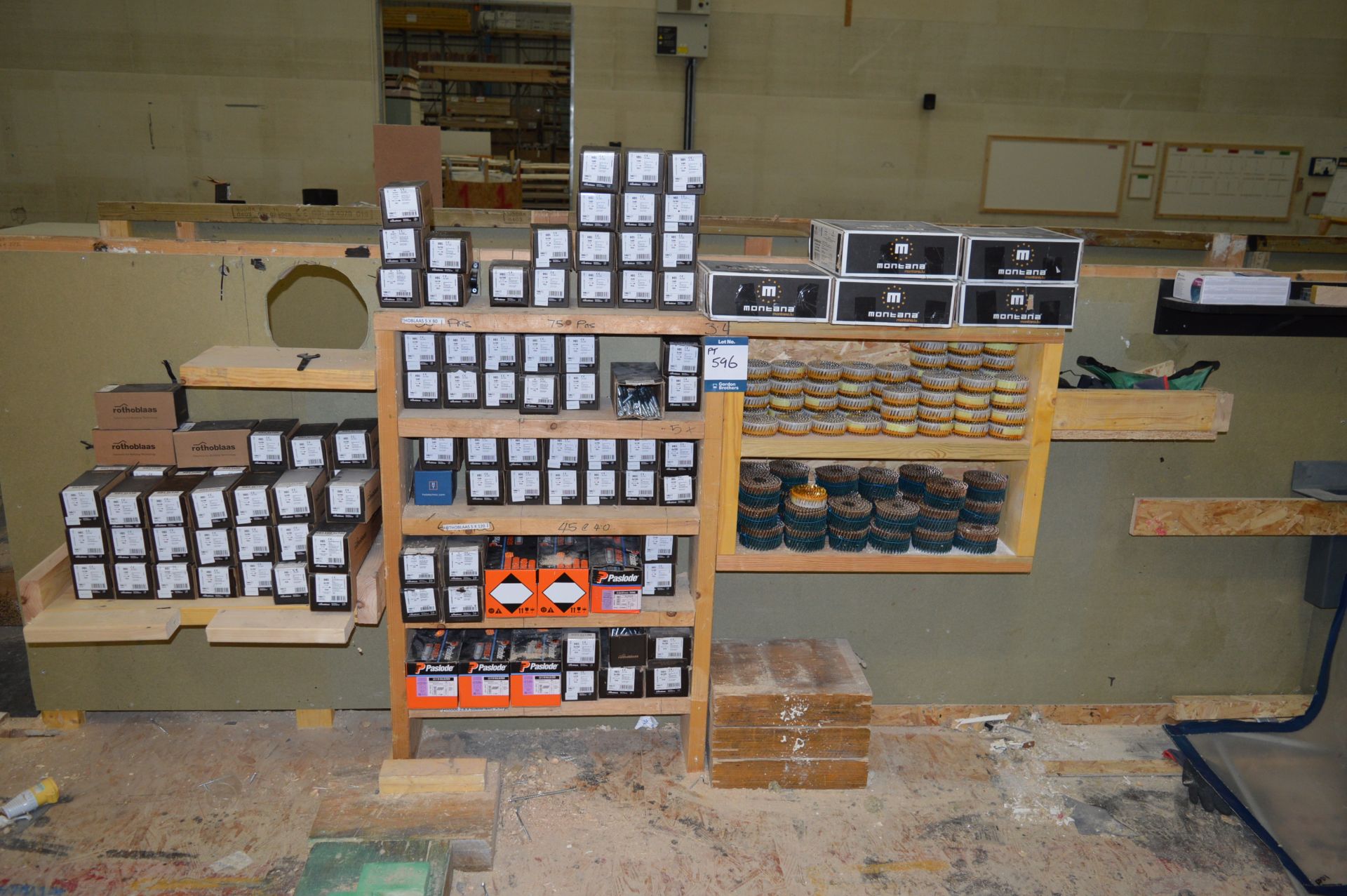 Large quantity of wood screws, nail screws, staples, sealer, etc., as lotted - Image 4 of 6