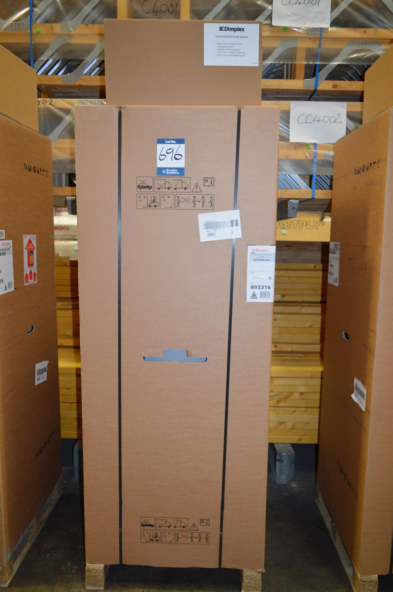 Dimplex, sanitary water heat pump, 270L, Model EDL270UK-630, Serial No. 893316-220255352 (packaged)