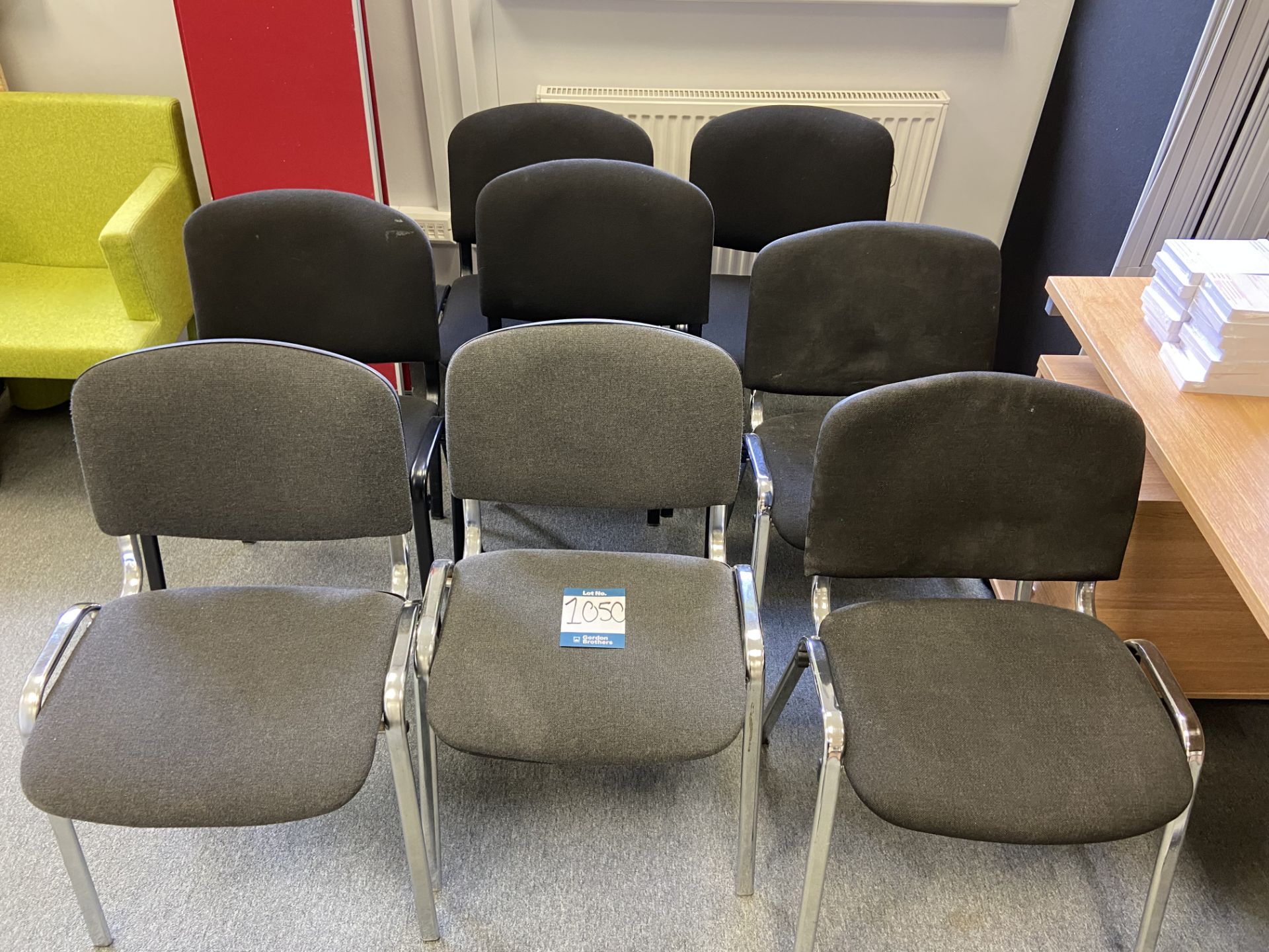 Lot comprisng: eight meeting room chairs