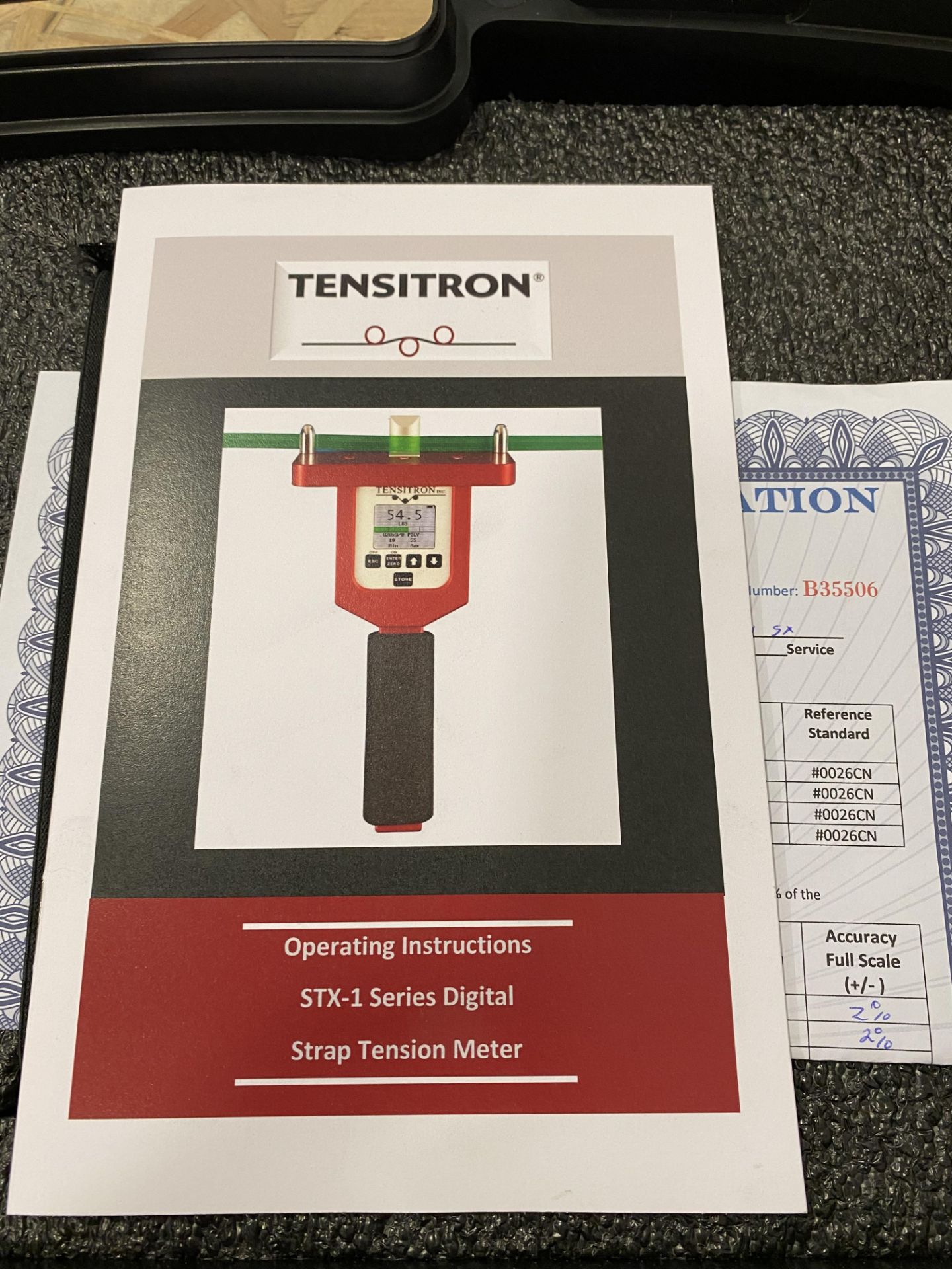 Tensitron model STX1000-1strap tension meter, Serial No 4479SX in ABS case - Image 2 of 2