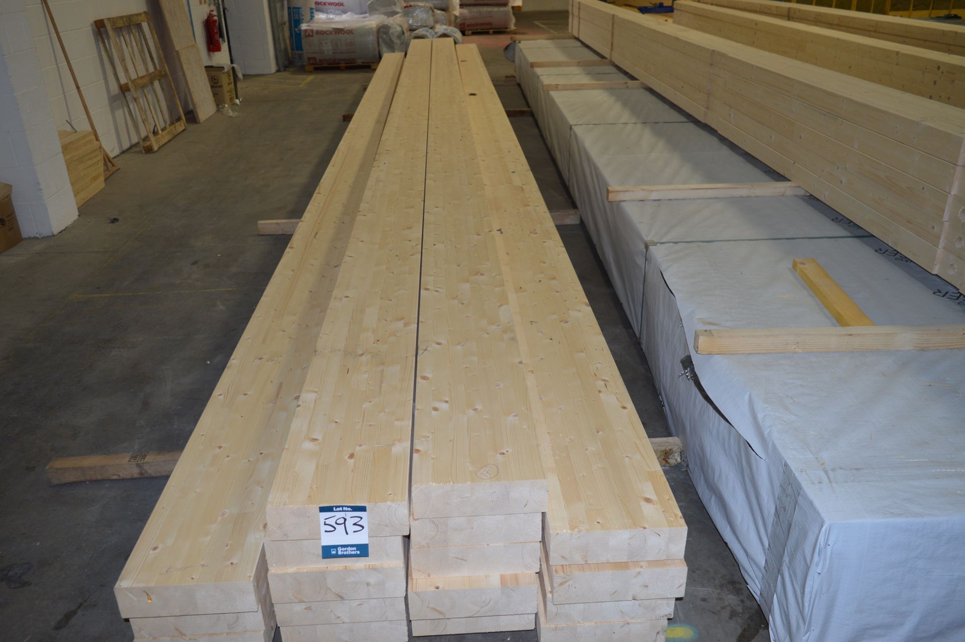 17x (no.) lengths engineered timber, 300mm x 90mm x 10,672mm