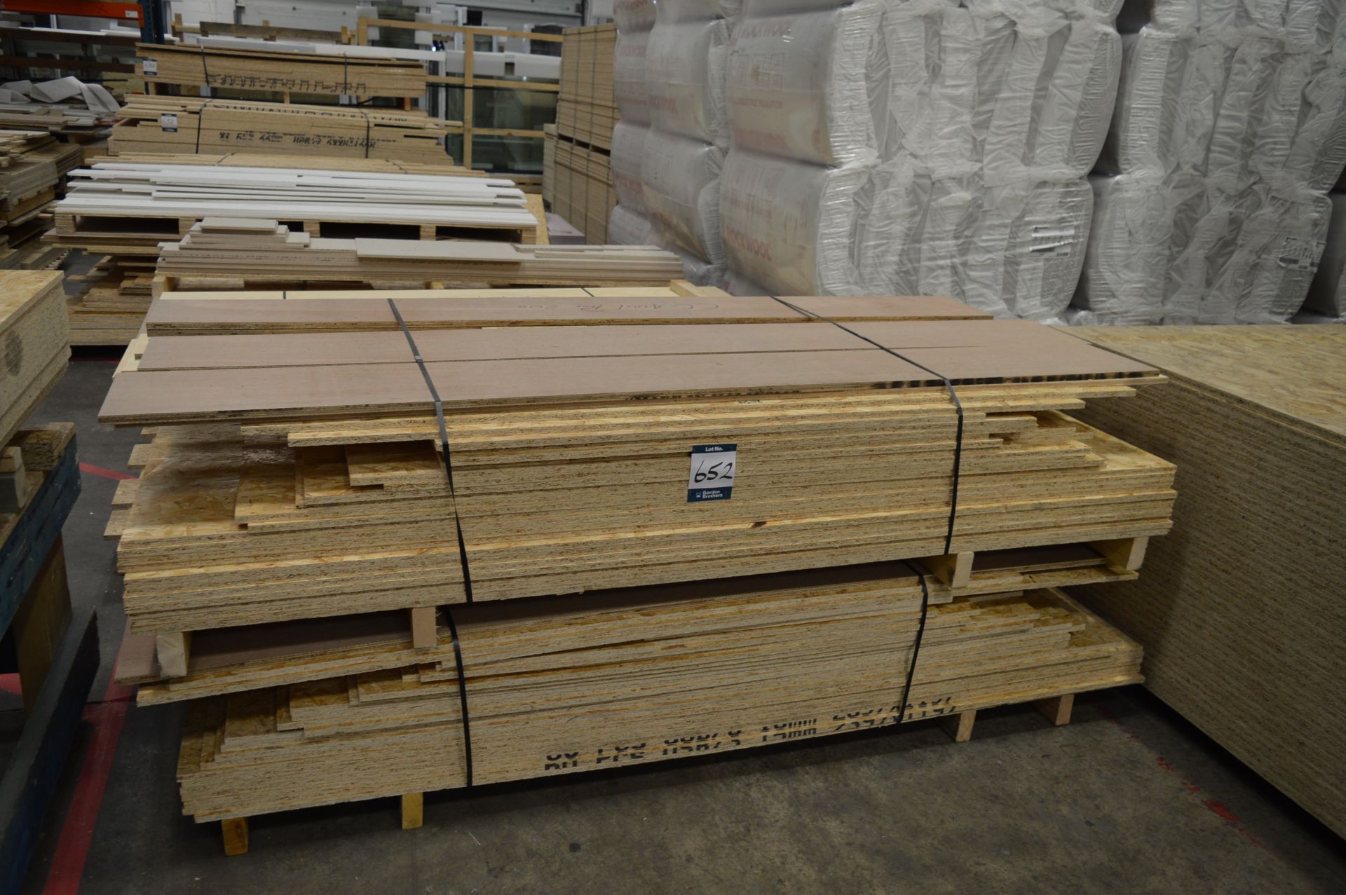 Quantity of cut to size sheets OSB, plywood, etc., as lotted
