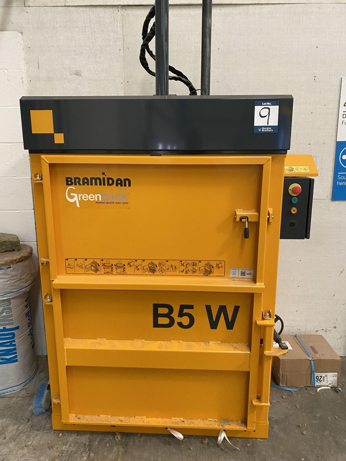 Bramidan model B5W waste compactor / baler, serial No. PV8437904 (2021)