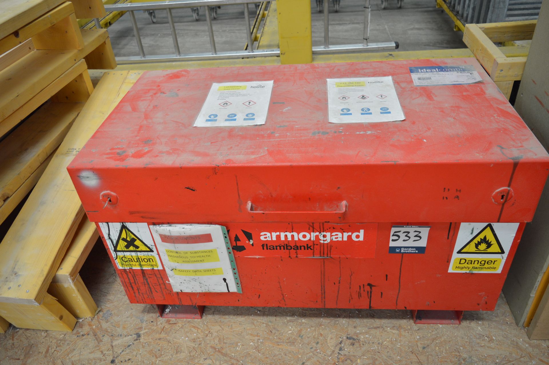 Armor Gard Flambank, flammable liquid storage container, 1200mm x 640mm x 700mm high