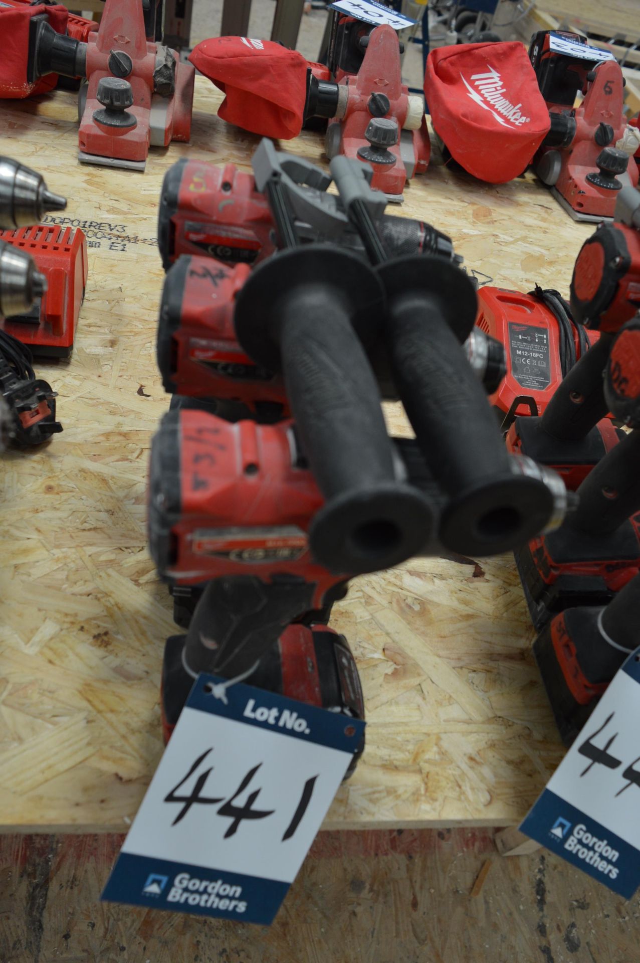 3x (no.) various Milwaukee, 18v drills each with battery and one charger