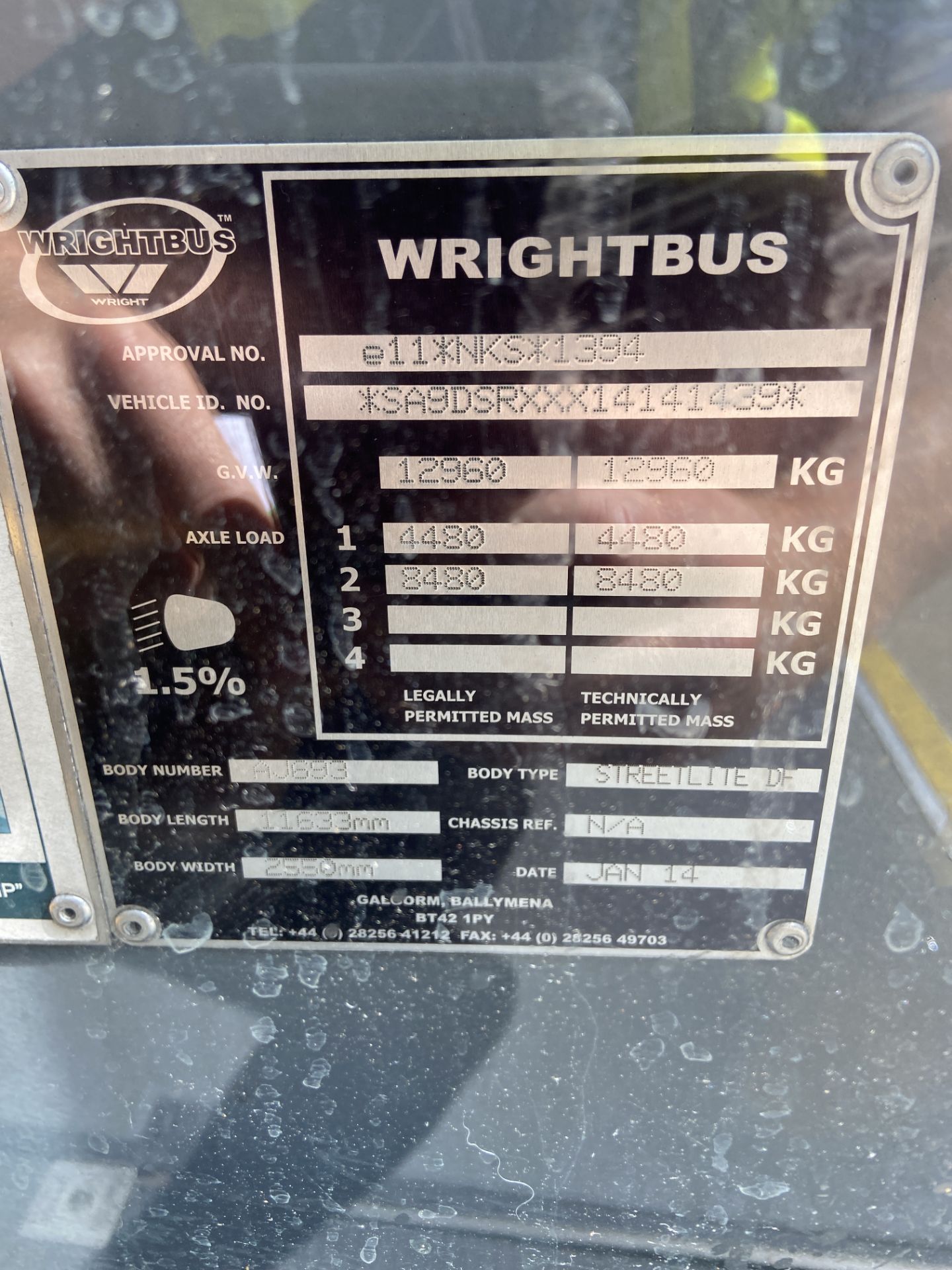 Wrightbus Streetlite, single deck service bus, Body Type: Wrightbus, Body No: AJ693, Registration - Image 10 of 10