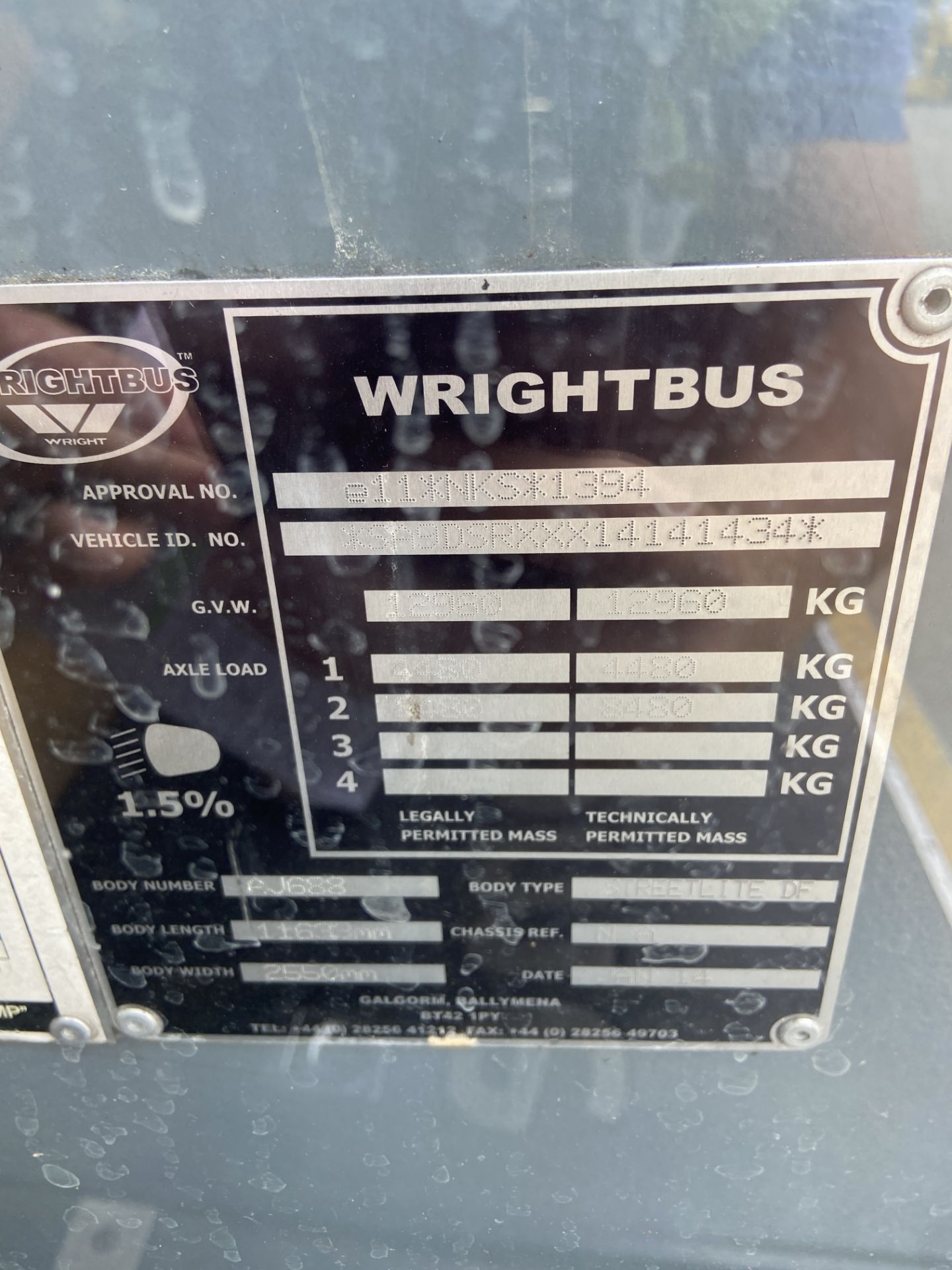 Wrightbus Streetlite, single deck service bus, Body Type: Wrightbus, Body No: AJ688, Registration - Image 11 of 11