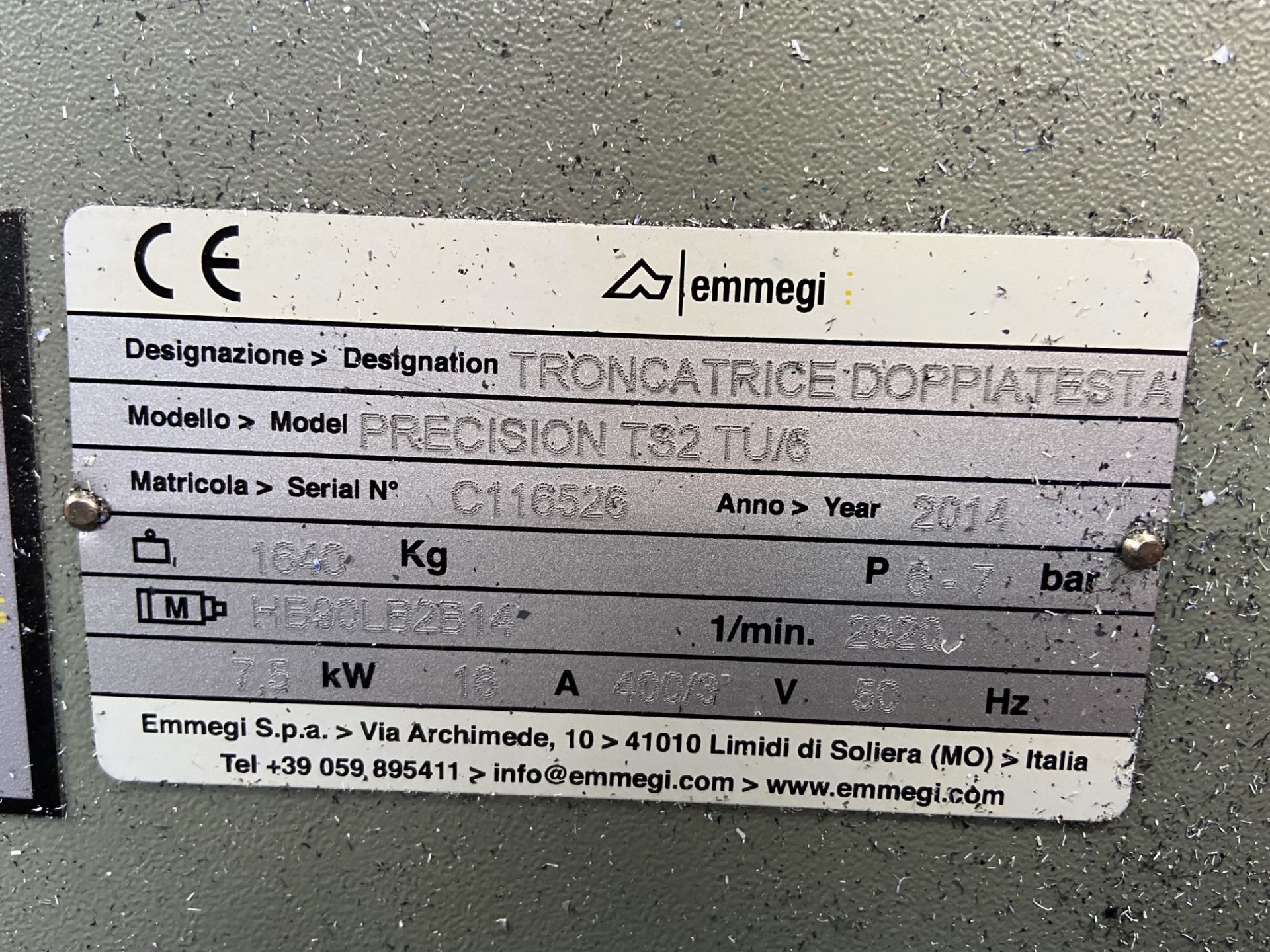 Emmegi, Model: Precision, electronic double head cut off machine (Approx 2010) - Bild 3 aus 6