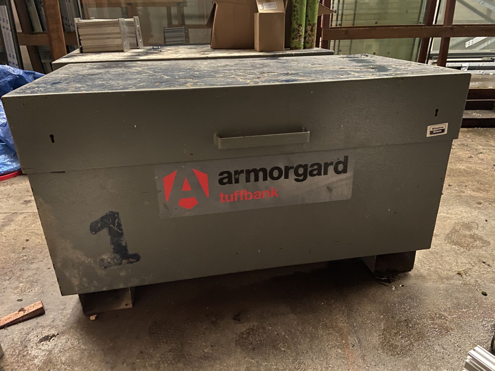 Armogard van vault, Type: Tuffbank TB2, 86kg, Serial No: X2123. unlocked but no keys