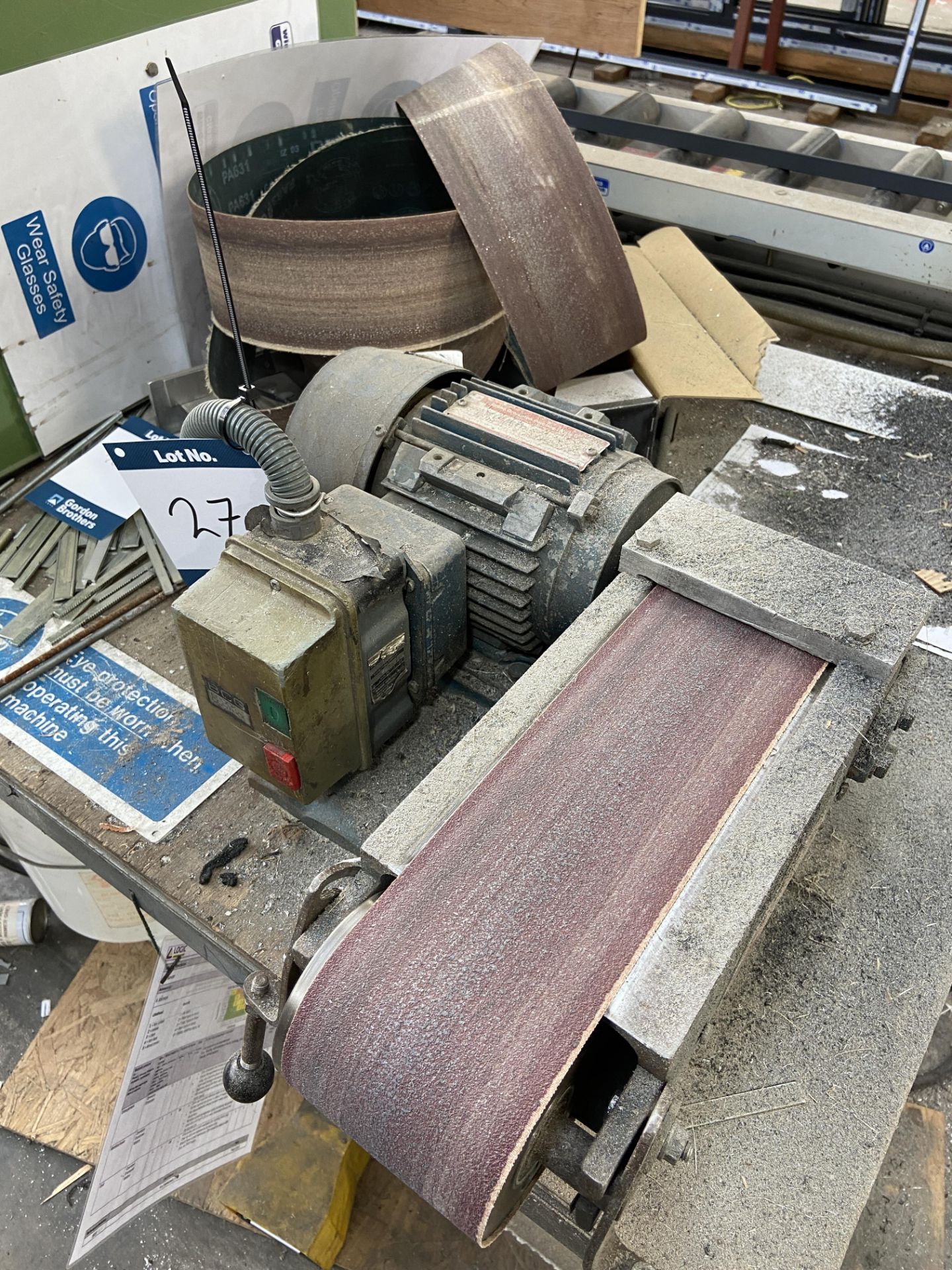 AJH benchtop horizontal belt sander, Beltsize: 9.5 x 100