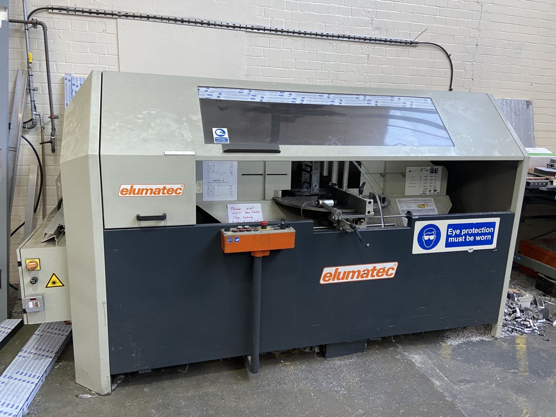 Elumatec, Model: AKS 134, cross cut saw (2007) Serial No. 1340020448