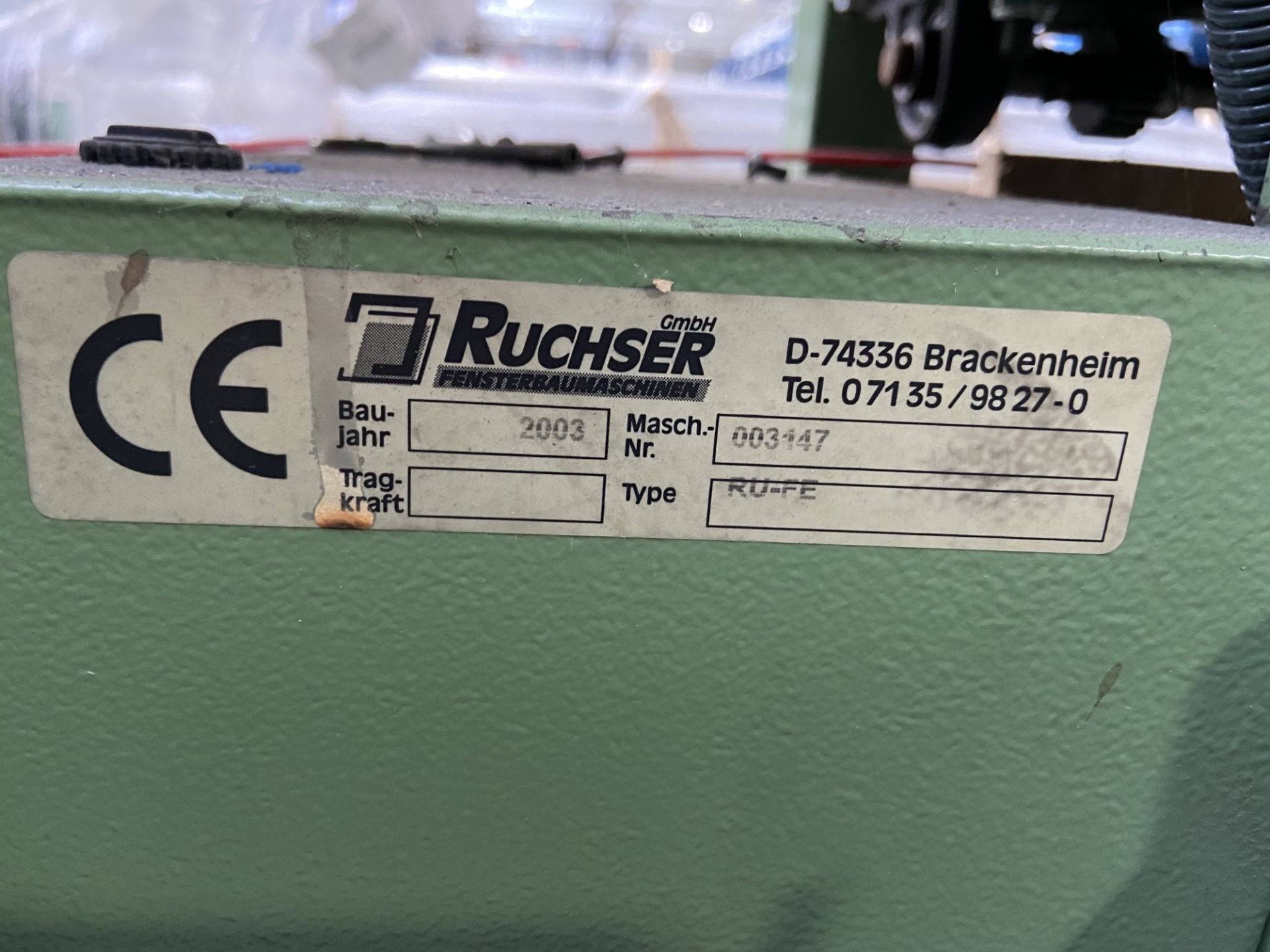 Ruscher, Model: RU-FE, taping machine with roller conveyors (2003) Serial No. 3447 - Image 2 of 6