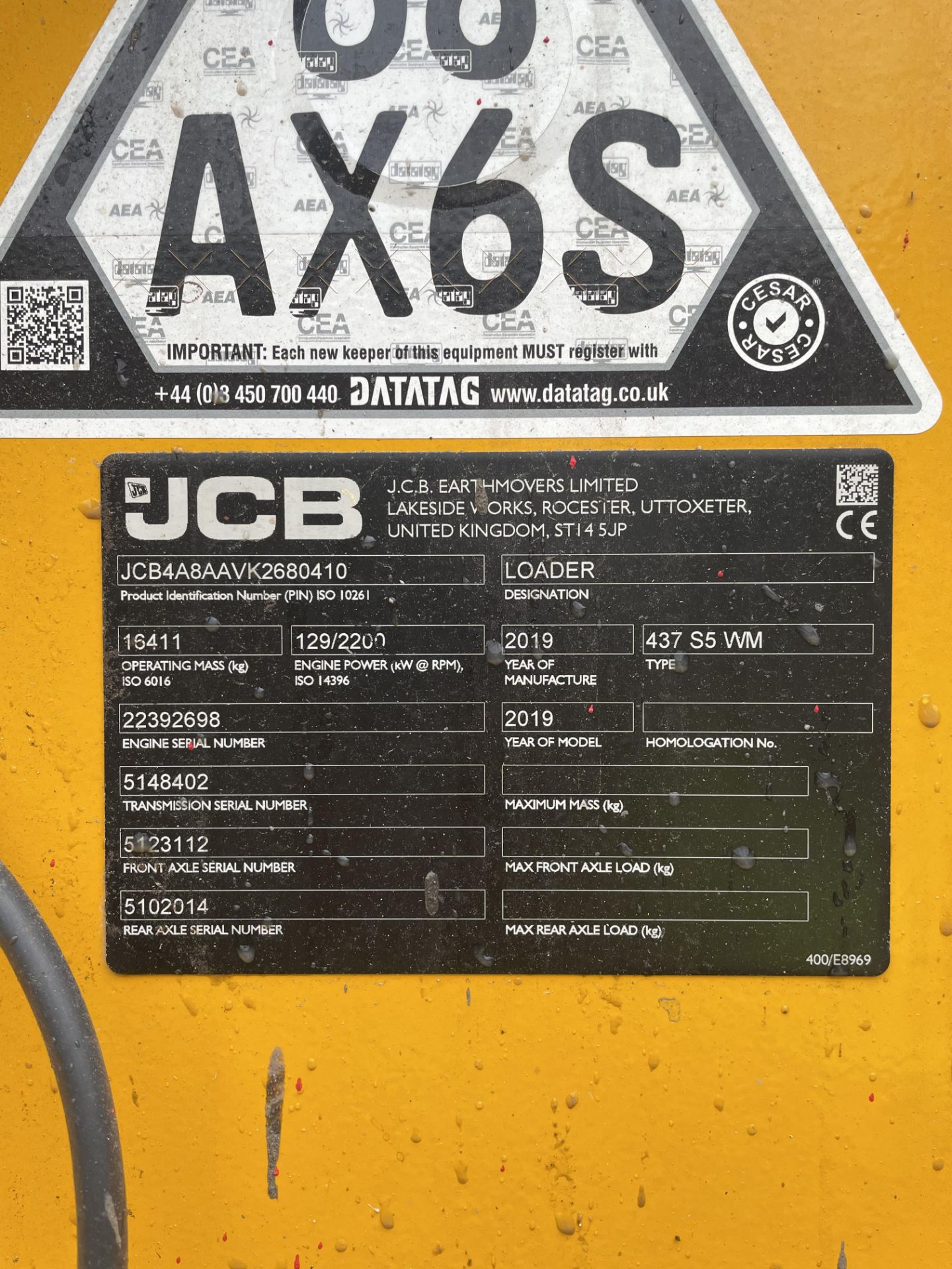 JCB, Wastemaster 437 S5, wheel loader, PIN: JCB4A8AAVK2680410 (DOM 2019), Last known Hours 3739.9, - Image 8 of 22