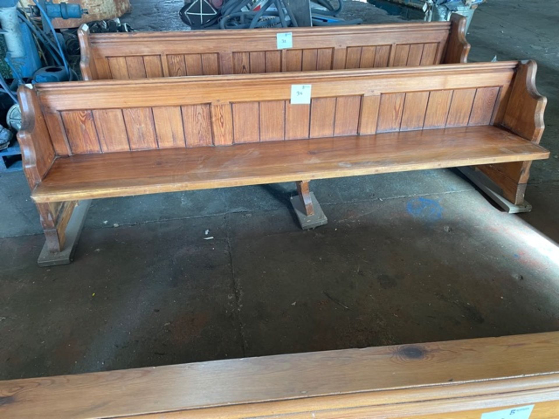 WOODEN CHURCH PEW - 2 METRES LONG