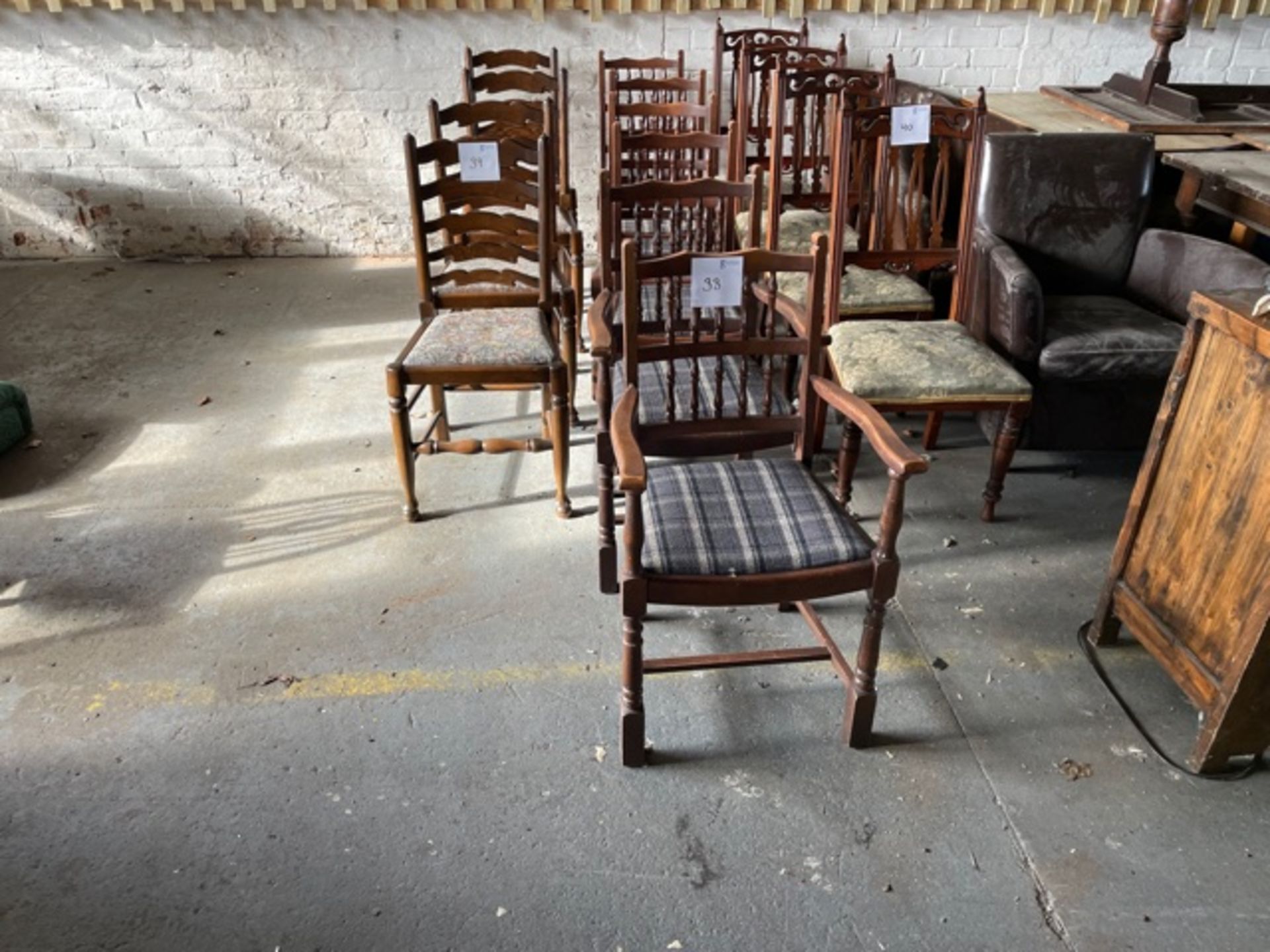 SET OF WOODEN CHAIRS (6) - Image 2 of 2