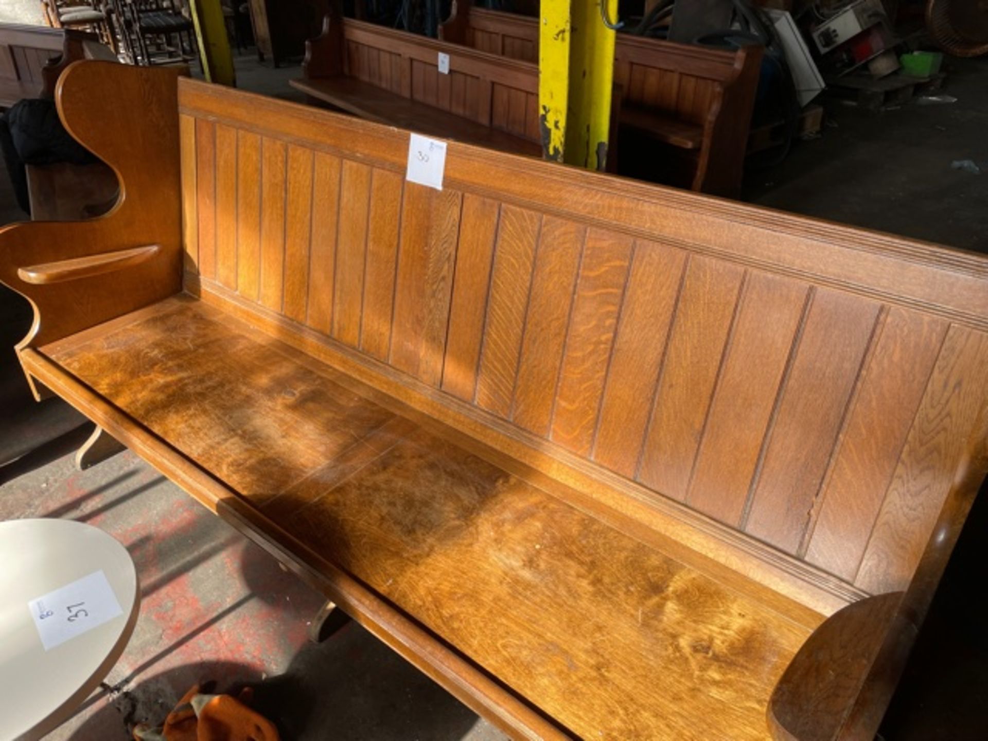 WOODEN CHURCH PEW - 2 METRES LONG