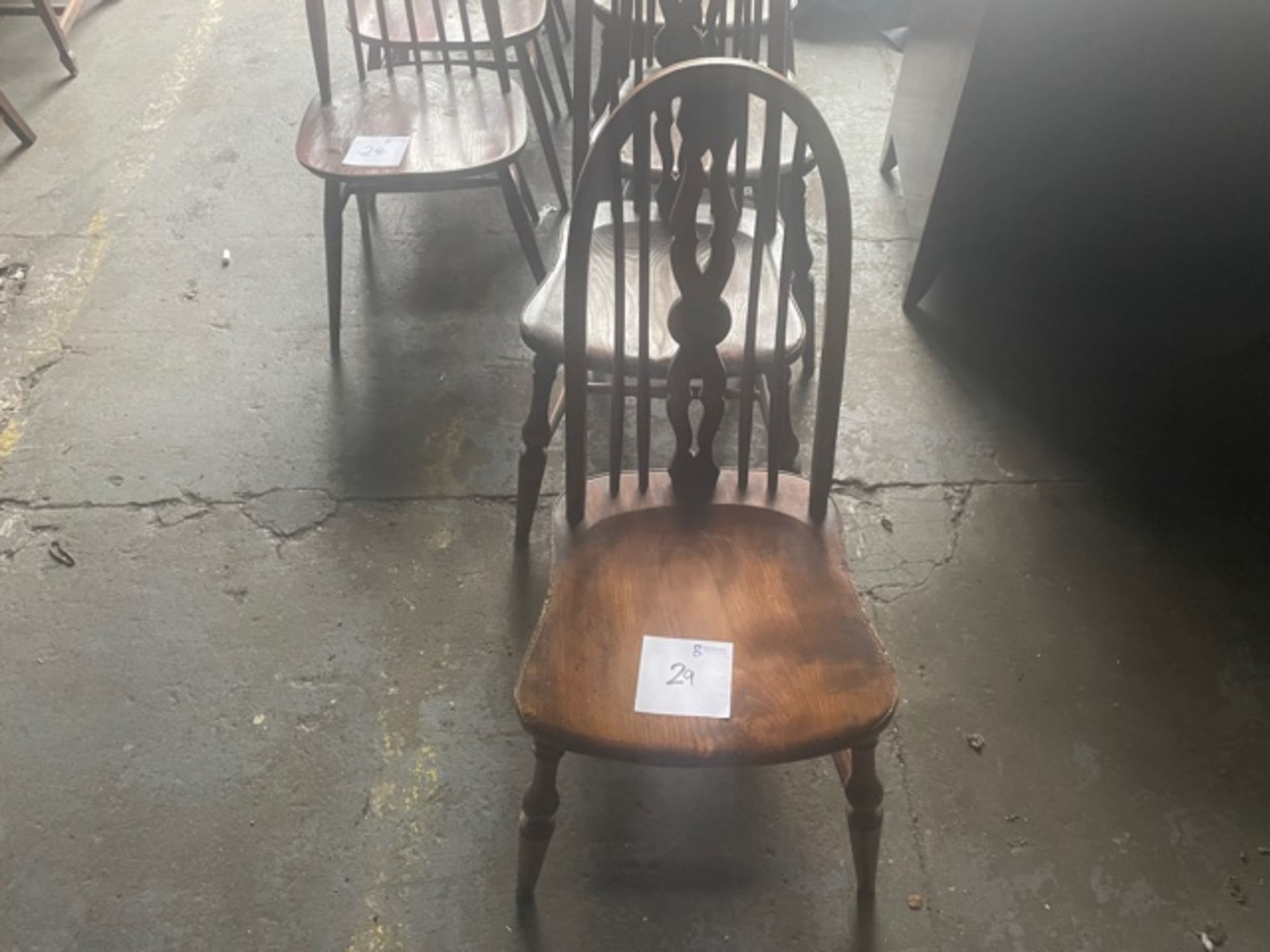 SET OF WOODEN CHAIRS (6)