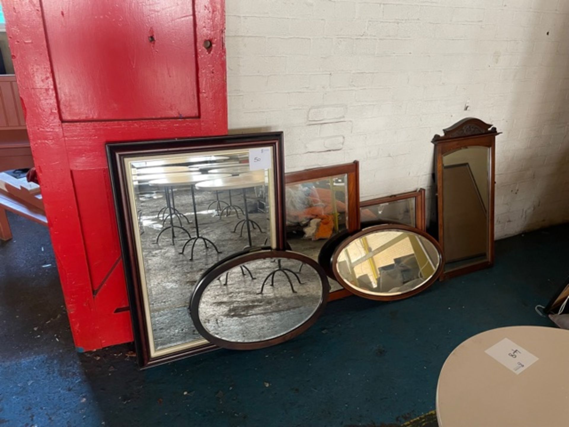 SET OF ASSORTED MIRRORS (6)