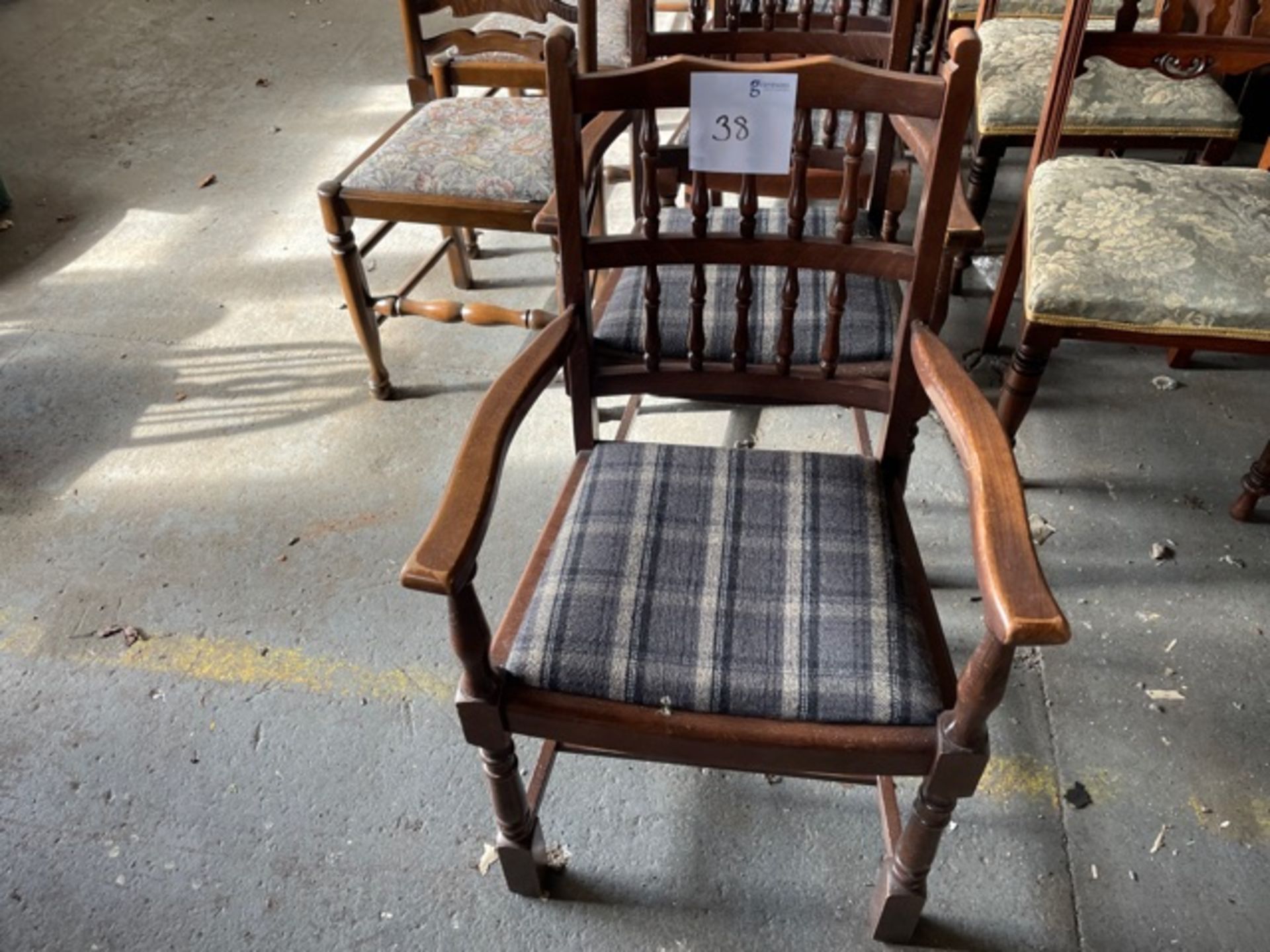 SET OF WOODEN CHAIRS (6)