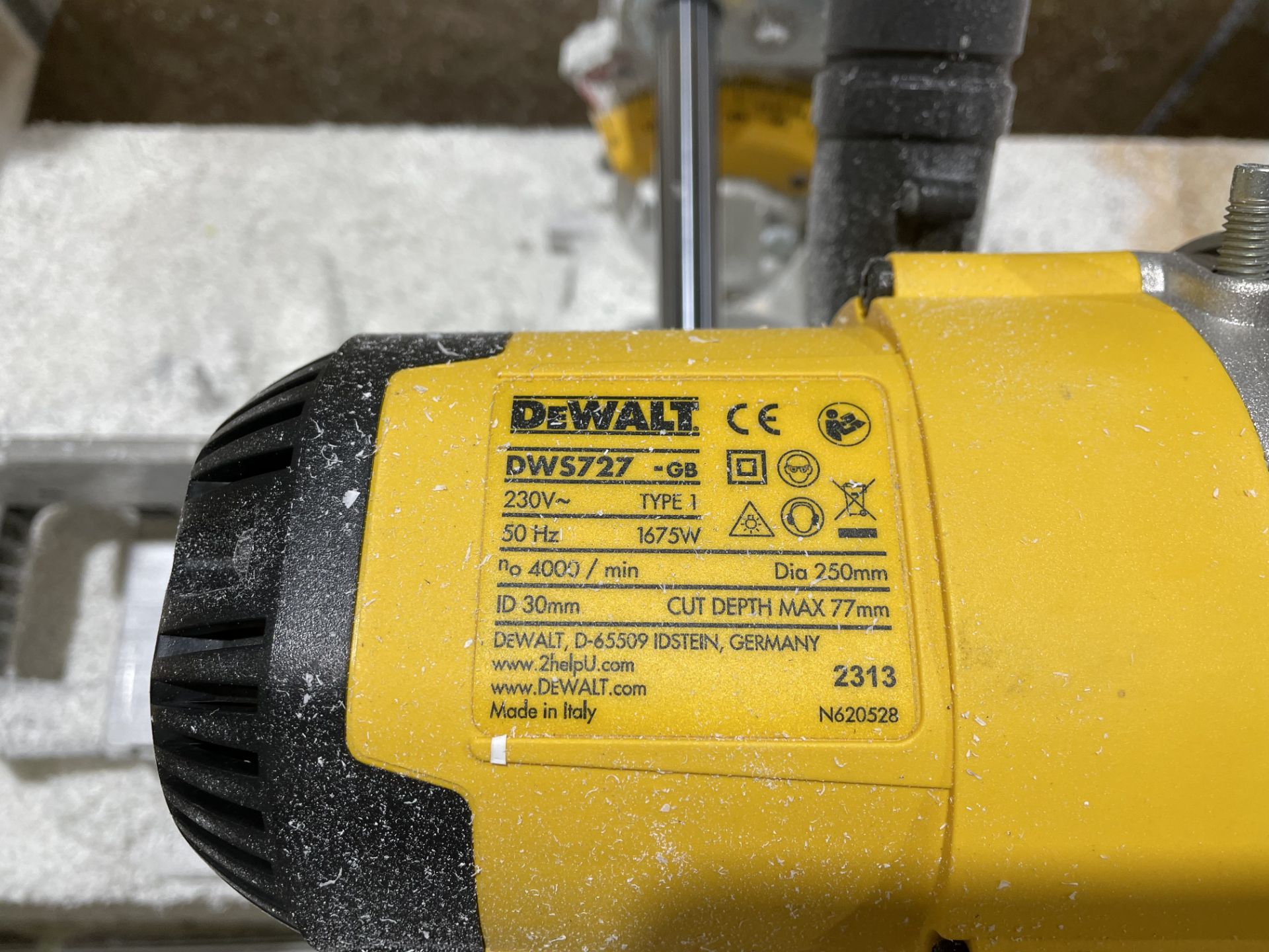 DEWALT CHOP SAW MODEL DWS 727 230V - Image 3 of 3