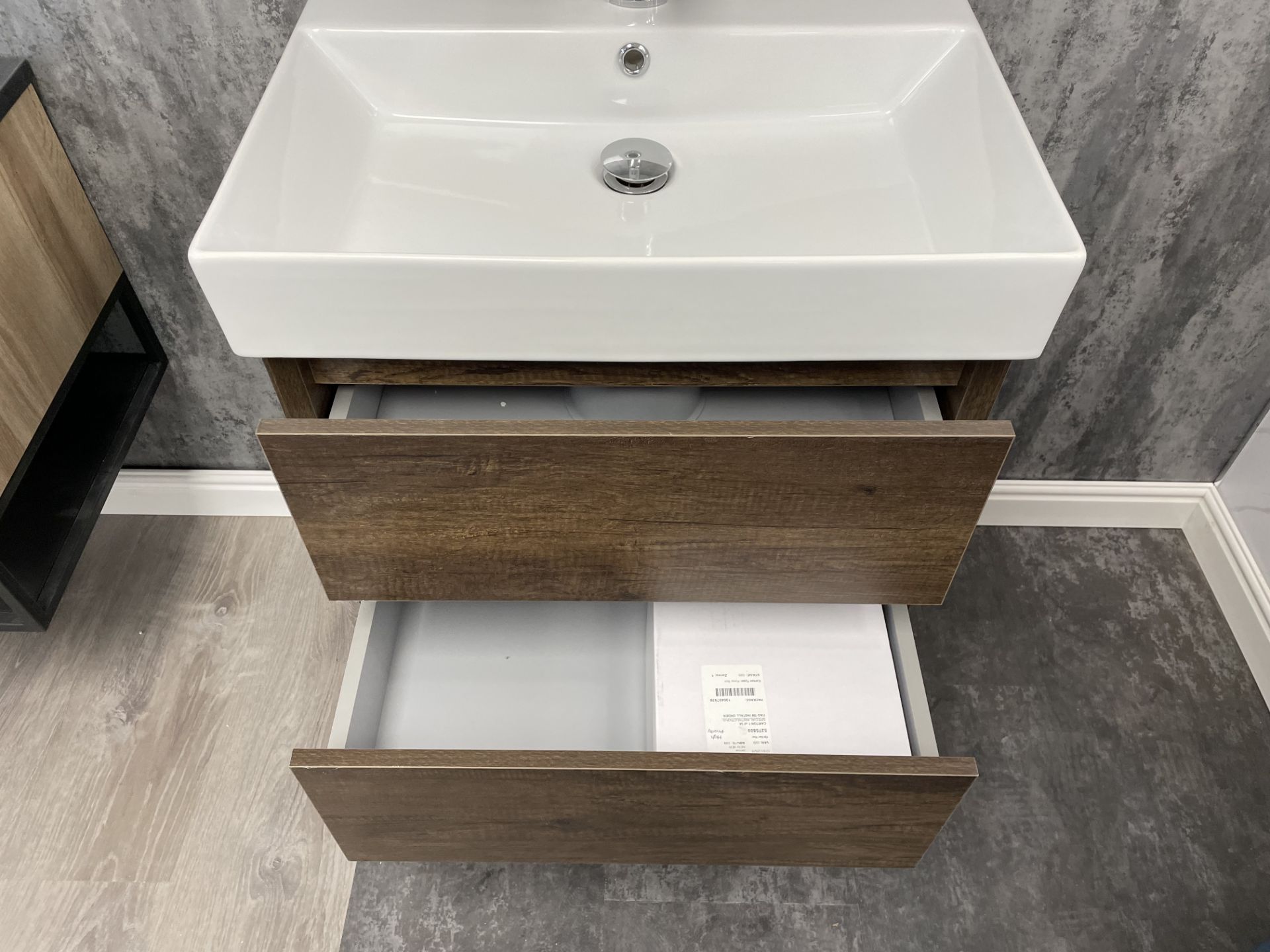 WASHBASIN TAP 2 DRAWER UNIT 600W 450D 550 UNIT H - Image 5 of 5