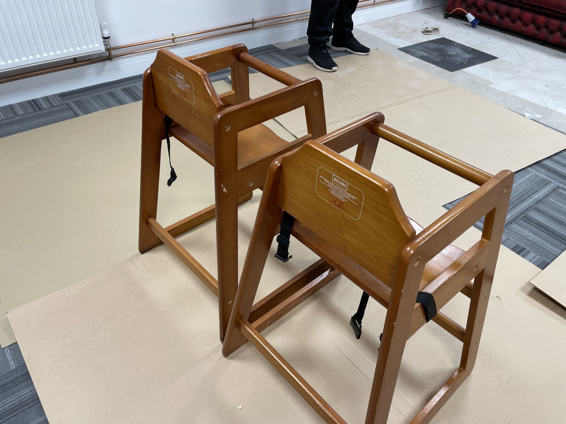 WOODEN HIGH CHAIRS (x2) - Image 2 of 2