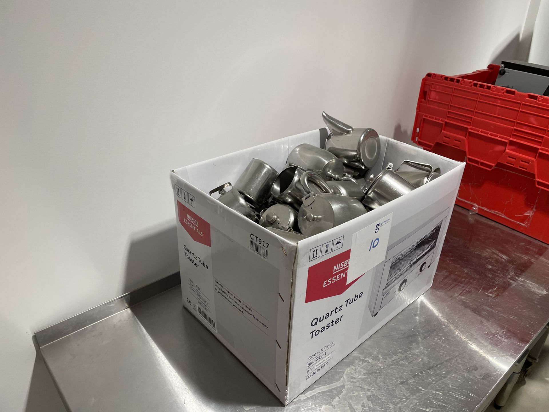 BOX OF APPROX. 30 STAINLESS STEEL TEA POTS - Image 2 of 3