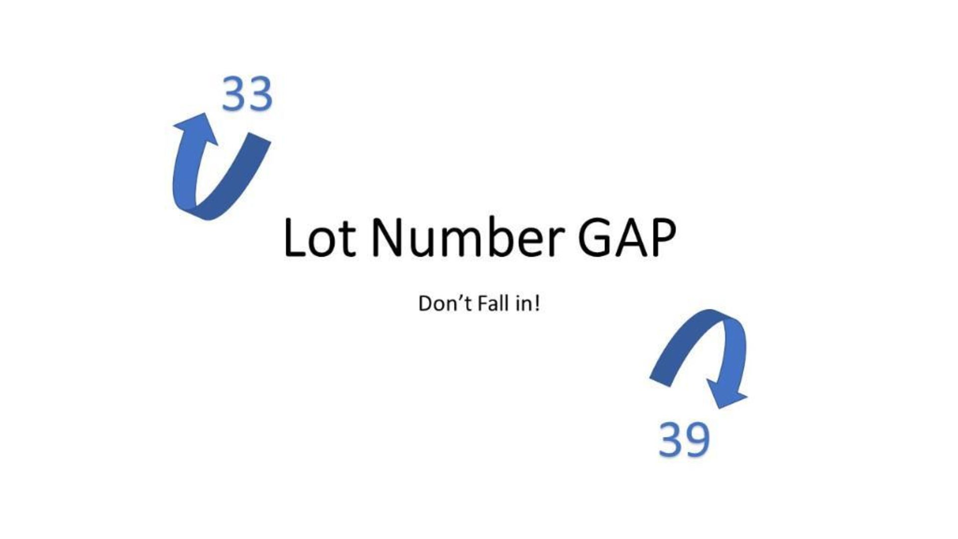 Lot Gap DO NOT BID