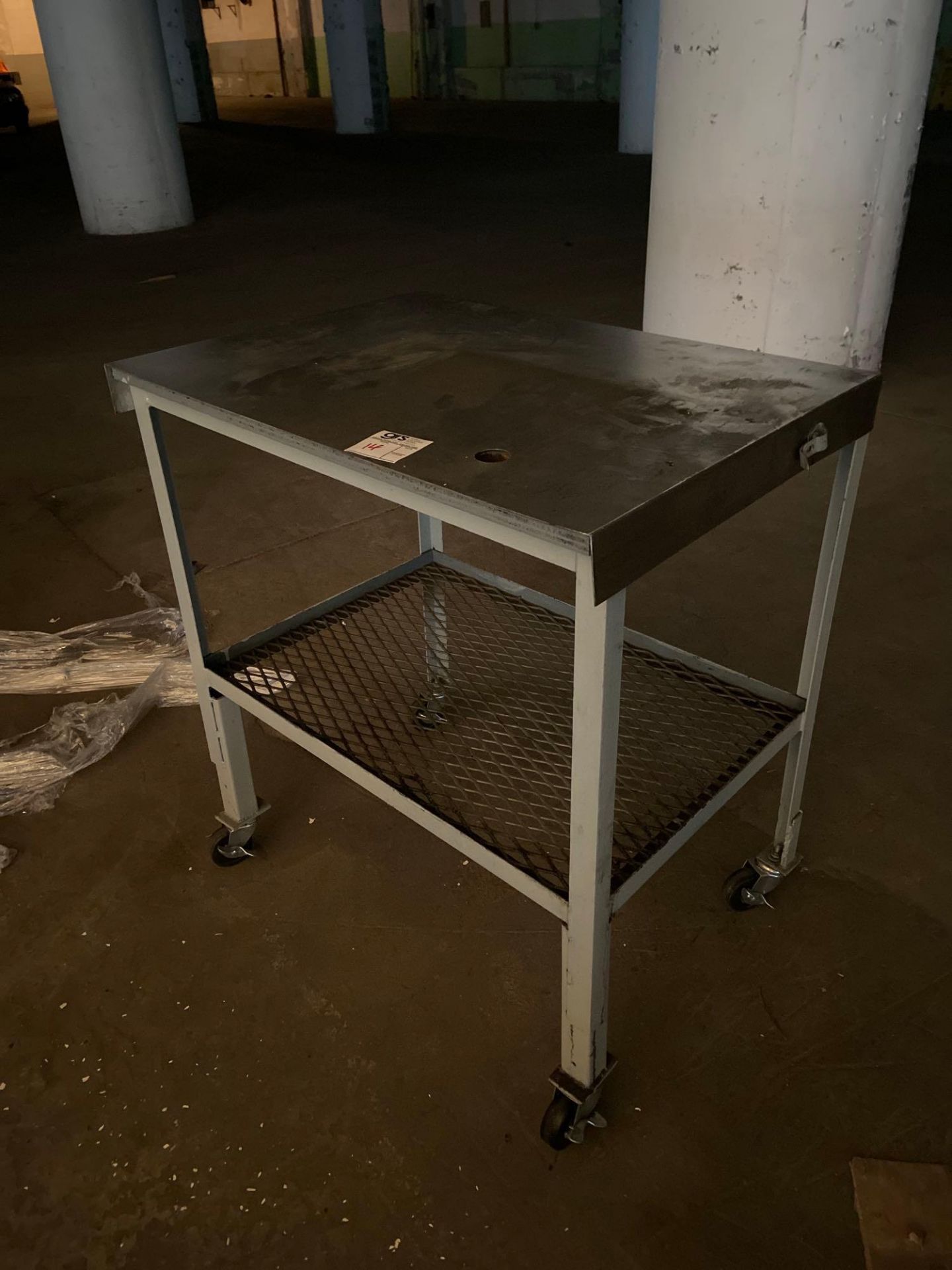 Stainless Steel Cart w/ Undershelf - Image 2 of 4