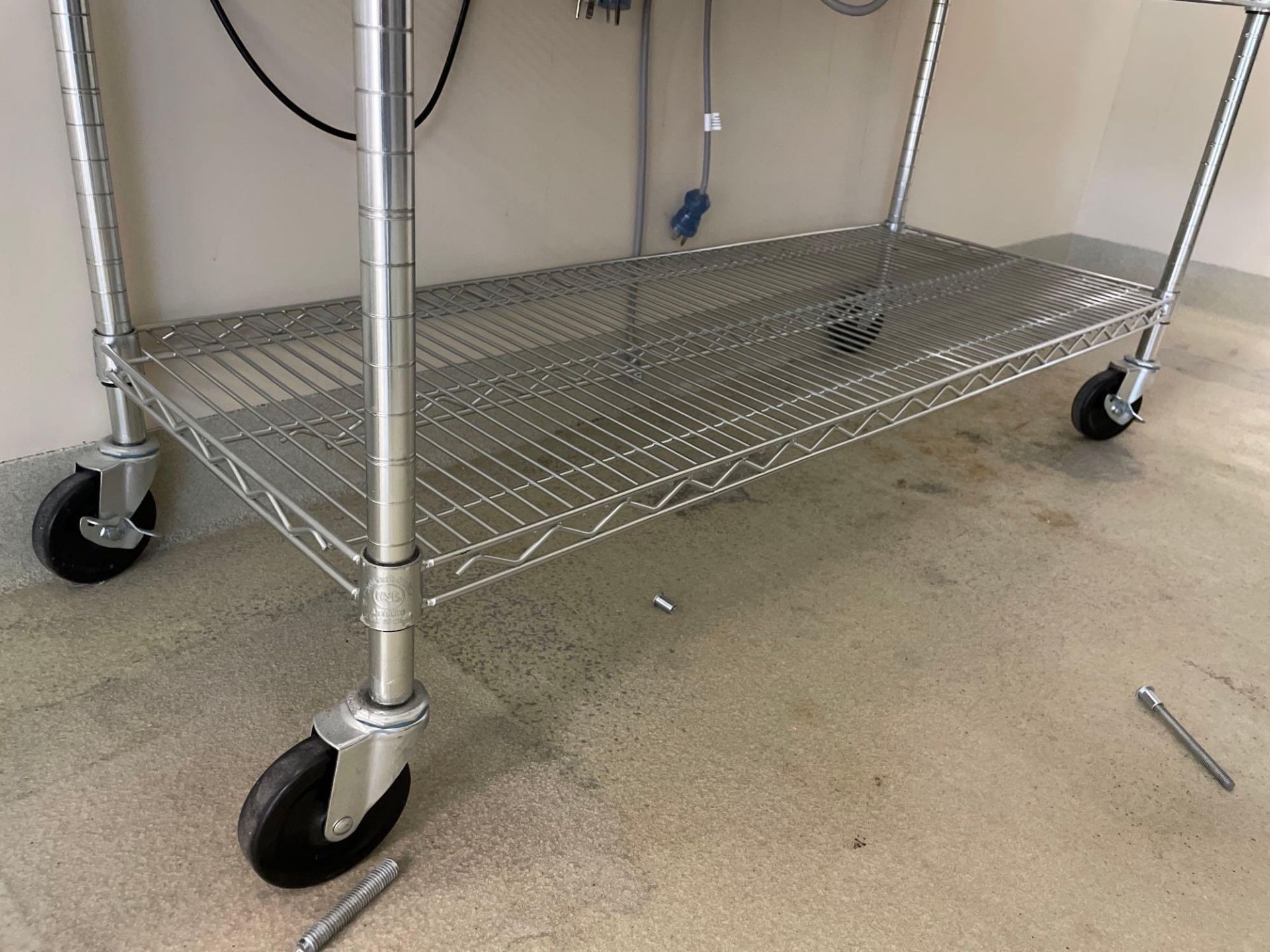 5-Tier Wire Shelving Unit on Casters - Image 3 of 3