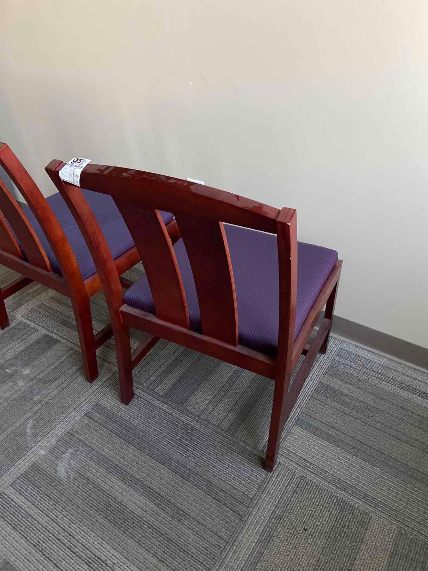 (2) Wood Cushioned Chairs - Image 3 of 4