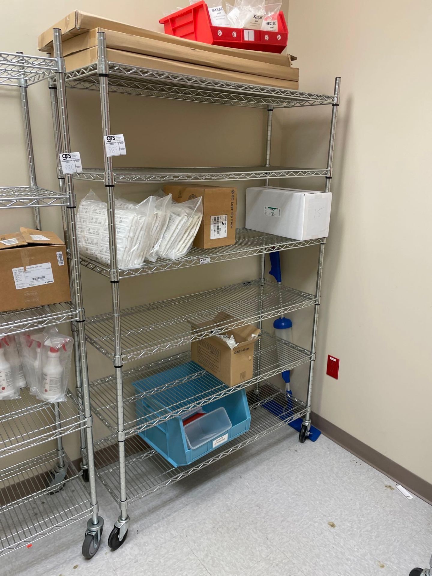 6-Tier Wire Shelving Unit on Casters