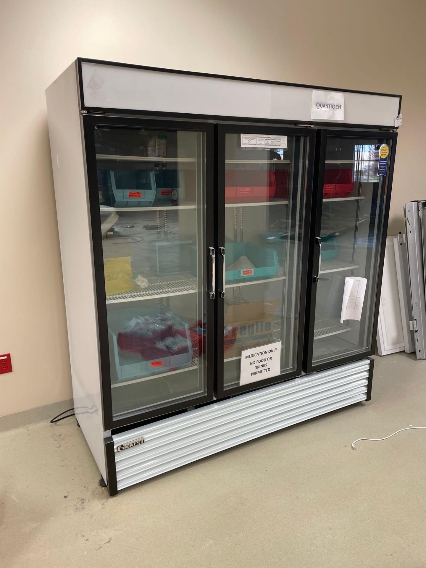 3-Door Glass Front Refrigerator