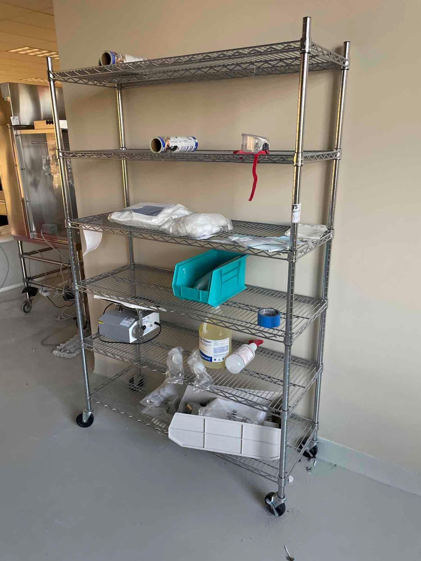 6-Tier Wire Shelving Unit on Casters - Image 3 of 4