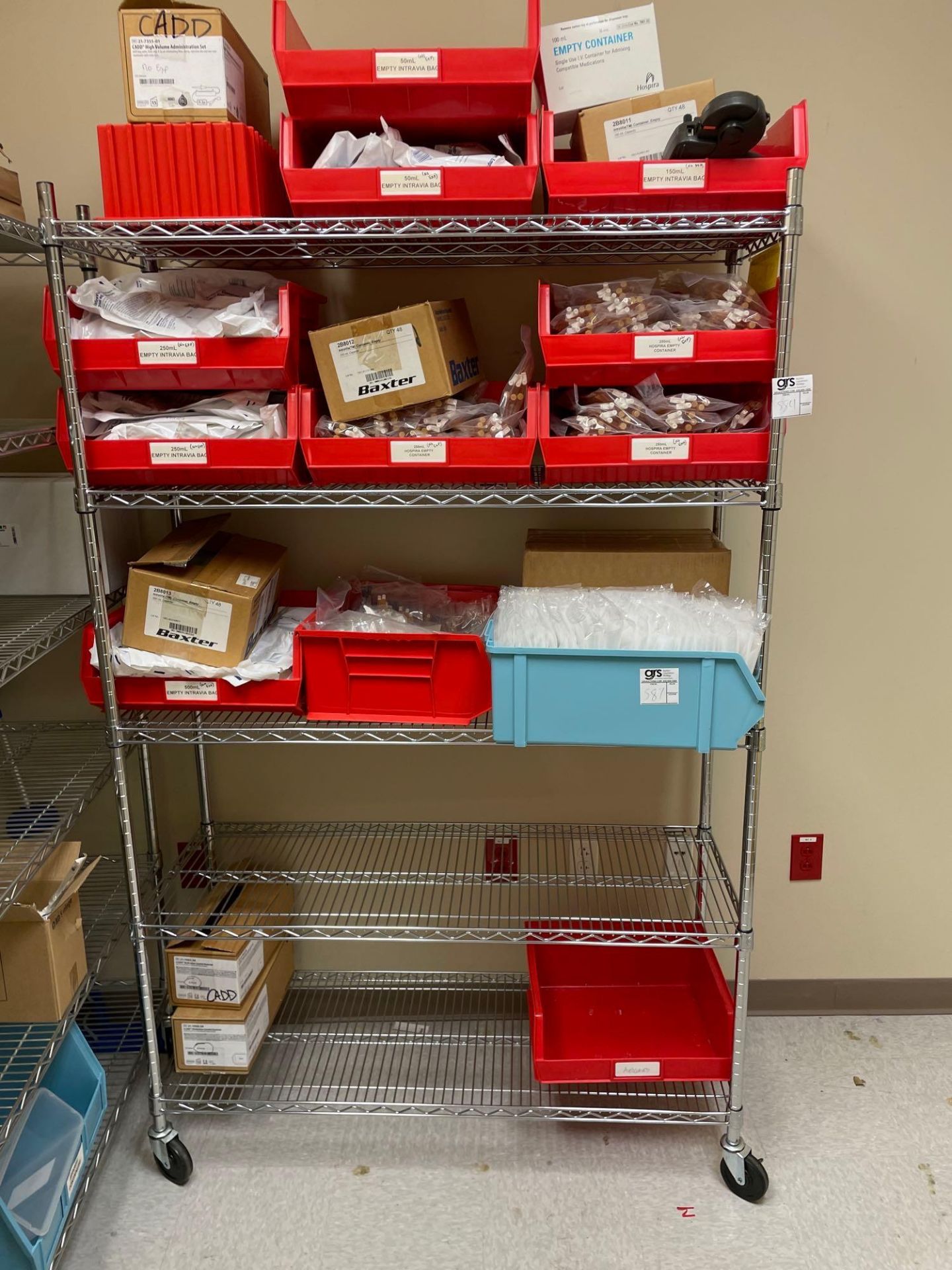 5-Tier Wire Shelving Unit on Casters - Image 2 of 4