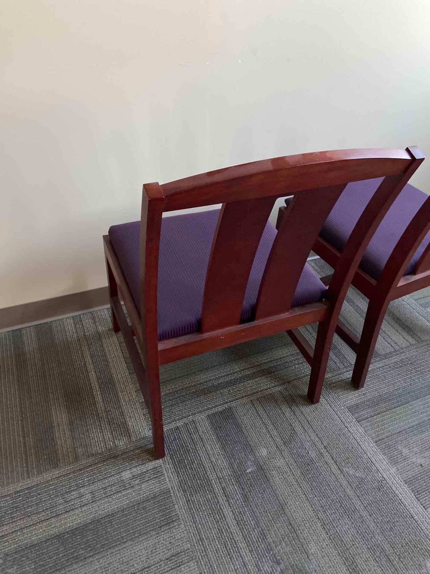 (2) Wood Cushioned Chairs - Image 4 of 4