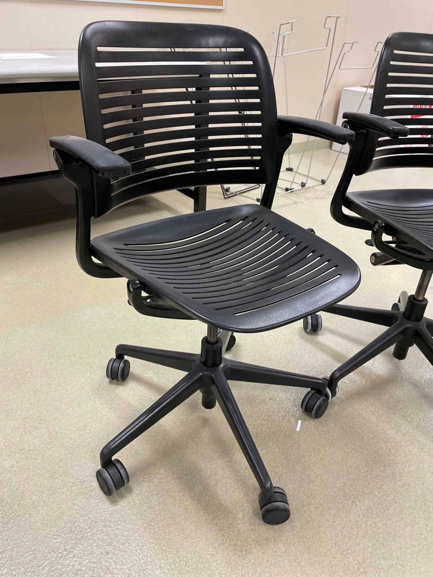 (3) Plastic LadderBack Office Chairs - Image 3 of 4