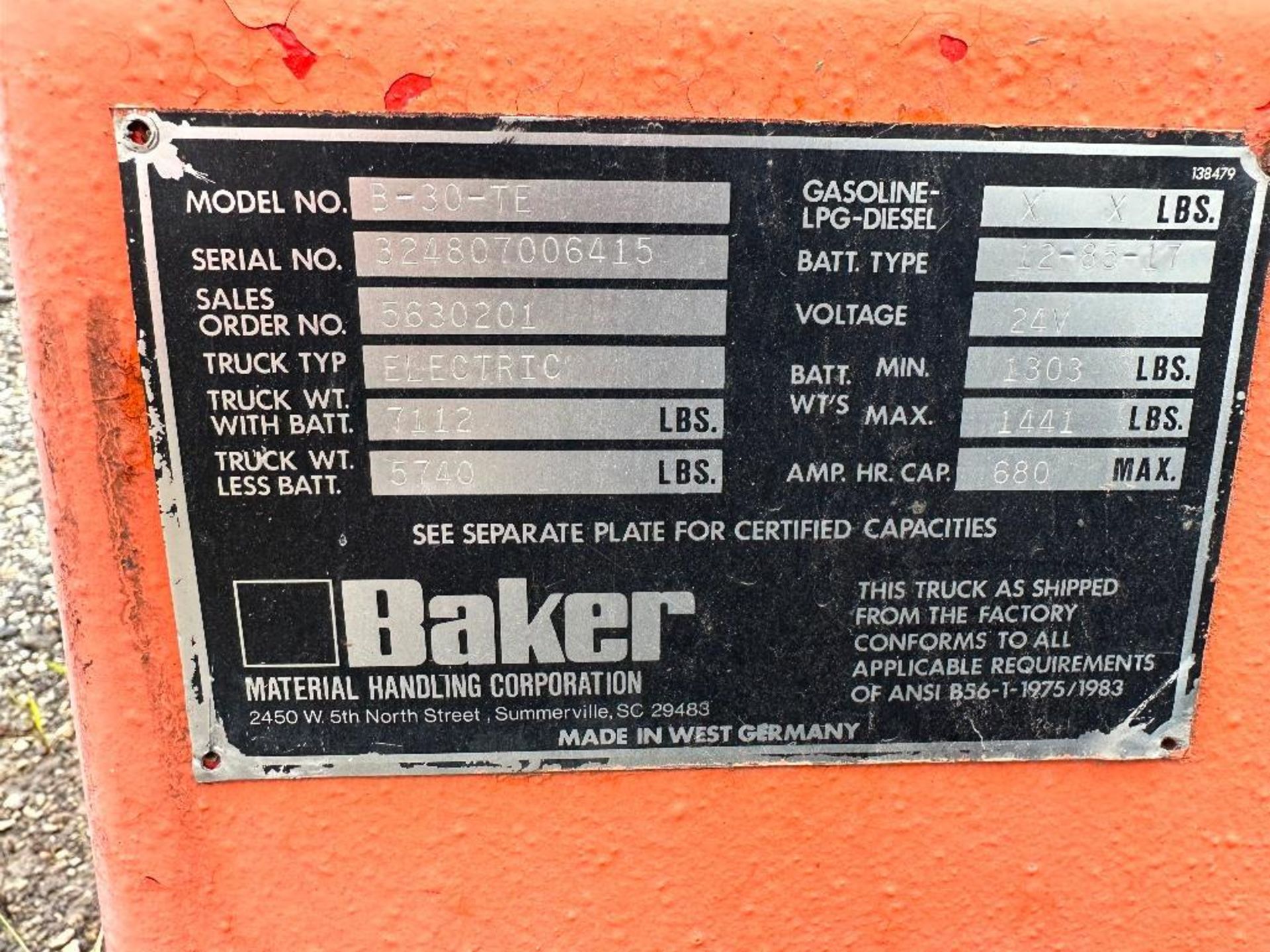 Baker 24v Forklift - Image 13 of 13