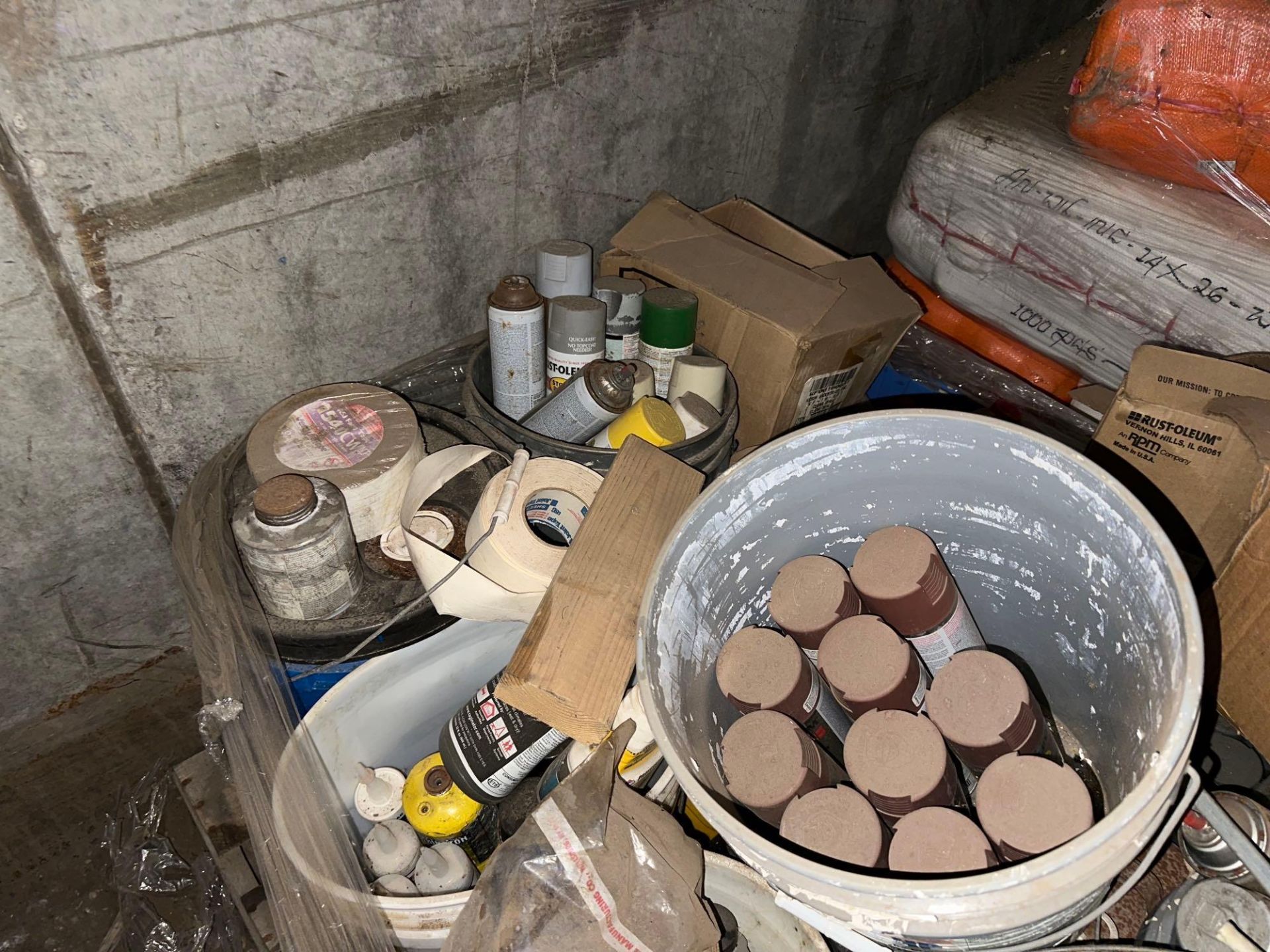 Pallet of Assorted Spray Paint Cans and Chemicals - Image 2 of 2