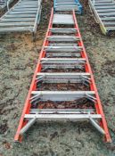 Youngman 8 tread fibreglass framed aluminium step ladder XAC14