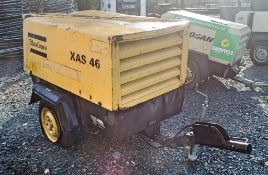 Atlas Copco XAS46 diesel driven air compressor Year: 2002 S/N: 20389413 ** Hitch missing **