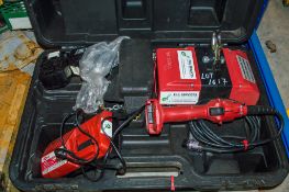 Delta DBH-250 250kg cordless 18v chain hoist c/w 2 batteries, charger, control switch and carry case