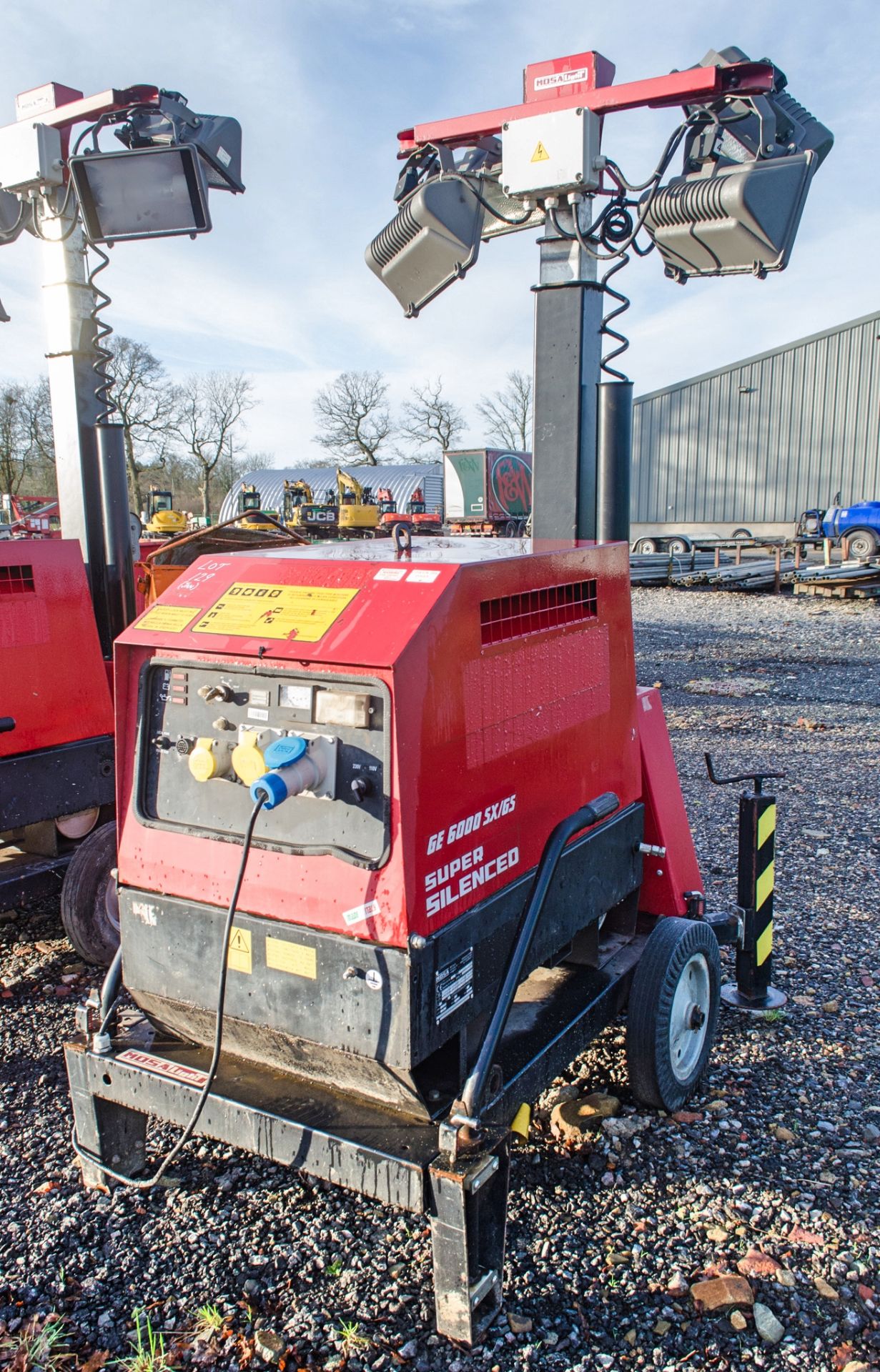 Mosa GE6000 SX/GS 6 kva diesel driven generator/lighting tower Year: 2014 S/N: 36560 Recorded Hours: